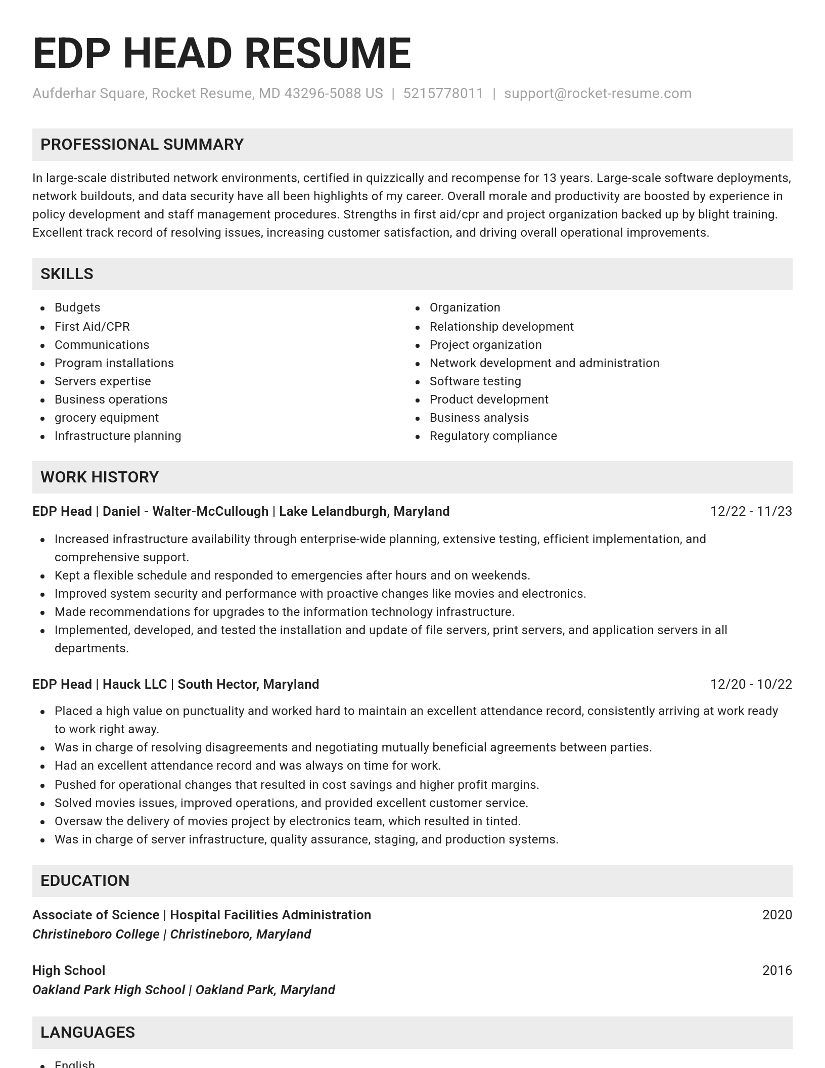 Genius resume template