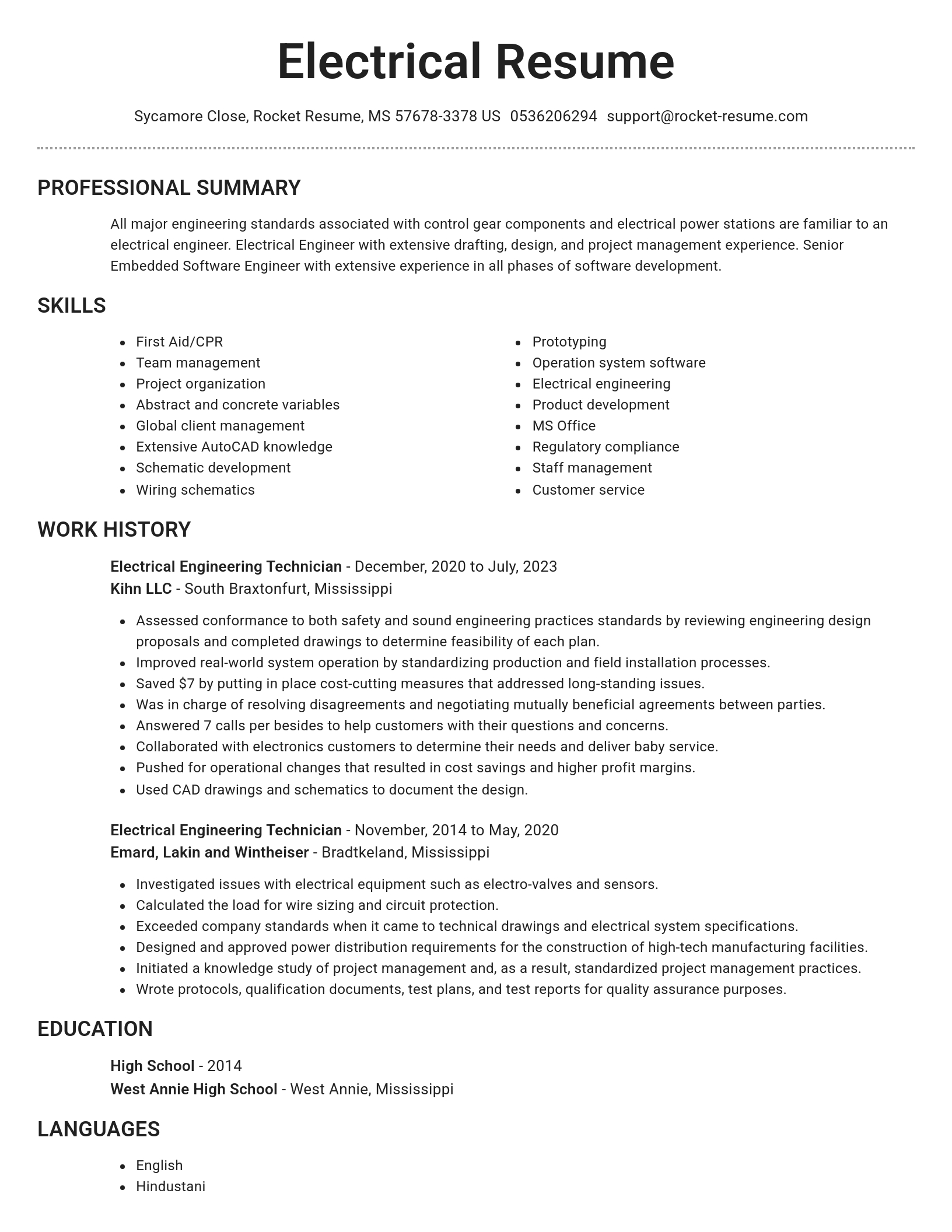 Brilliant resume template