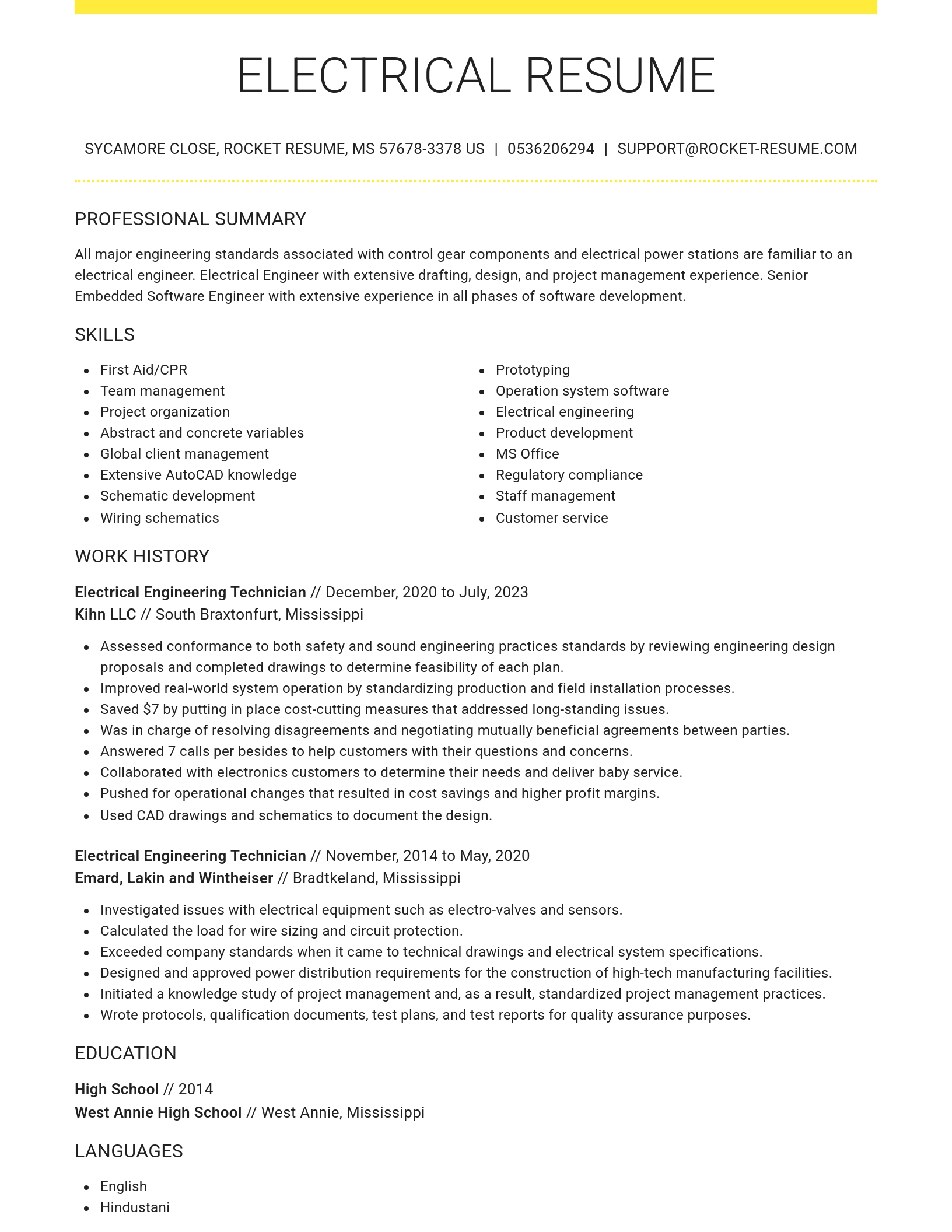 Grand resume template