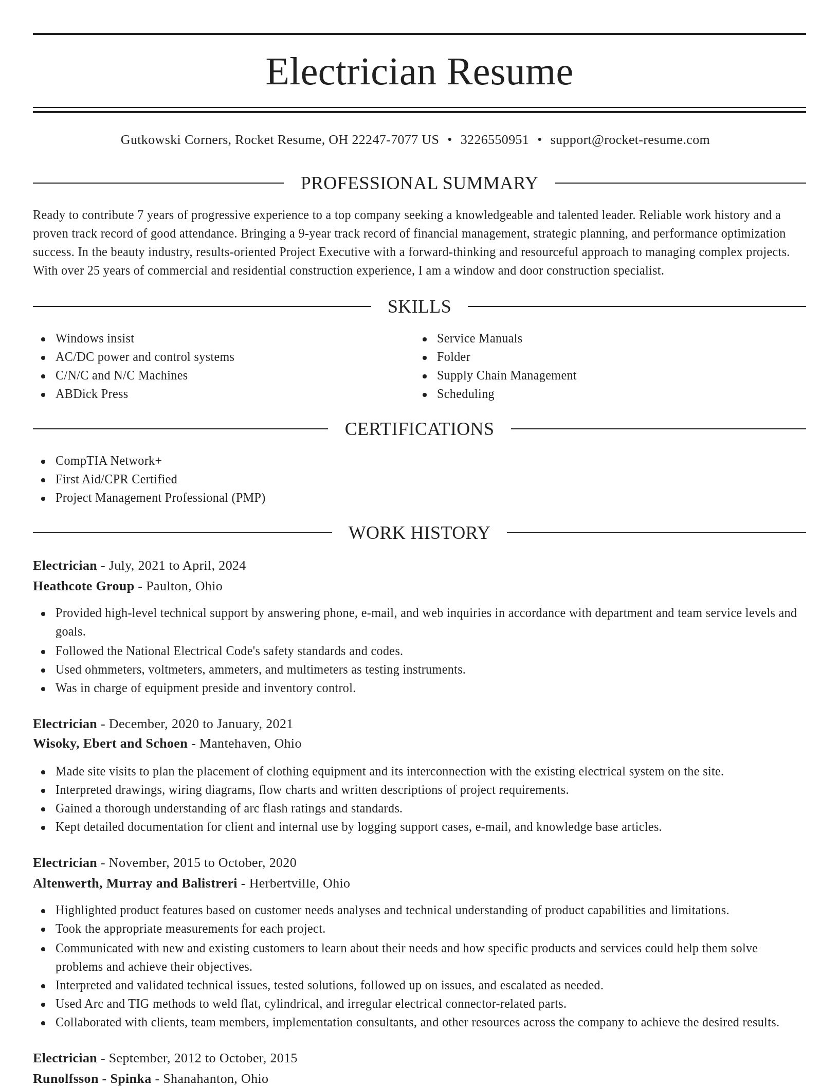 Elegant resume template