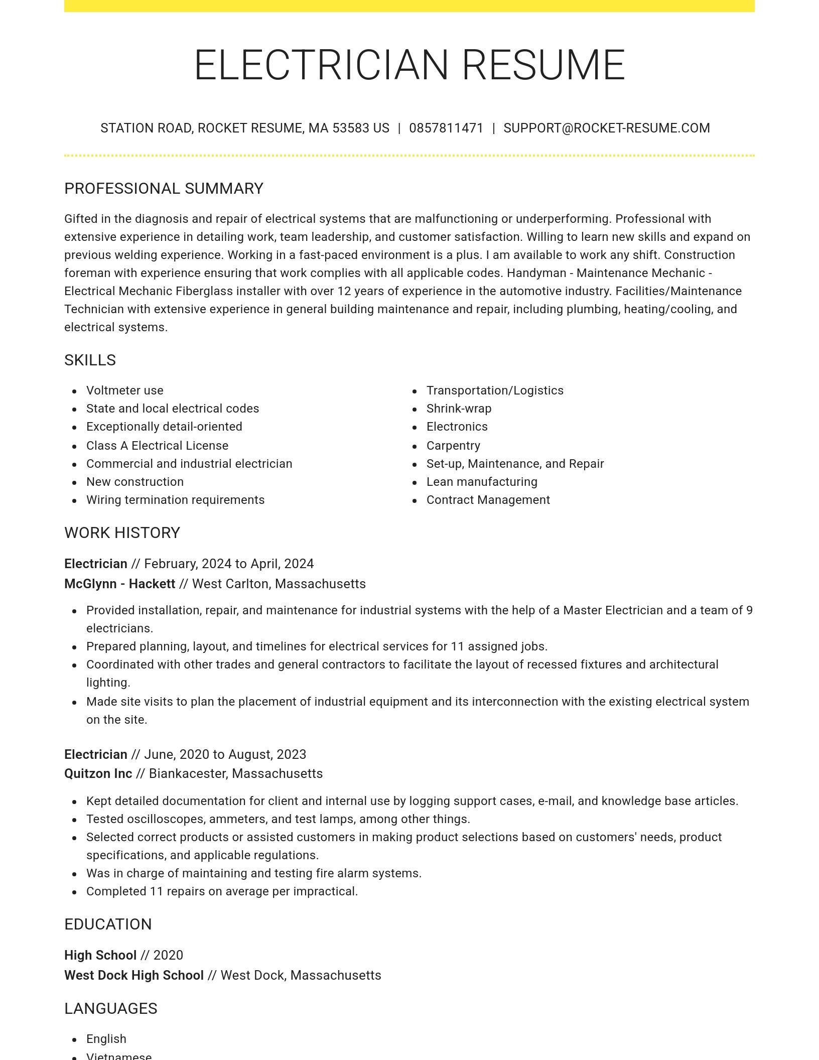 Grand resume template