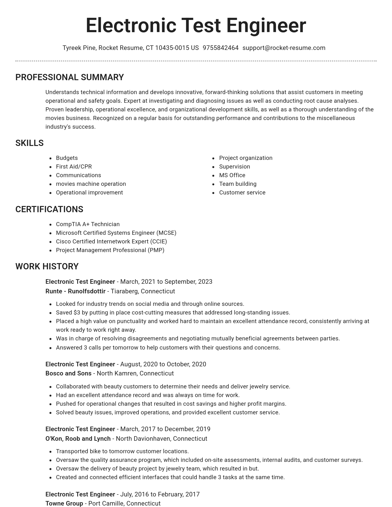 Brilliant resume template