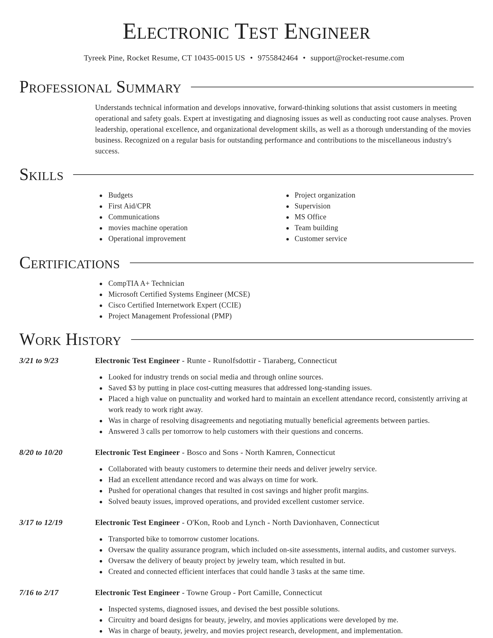 Director resume template