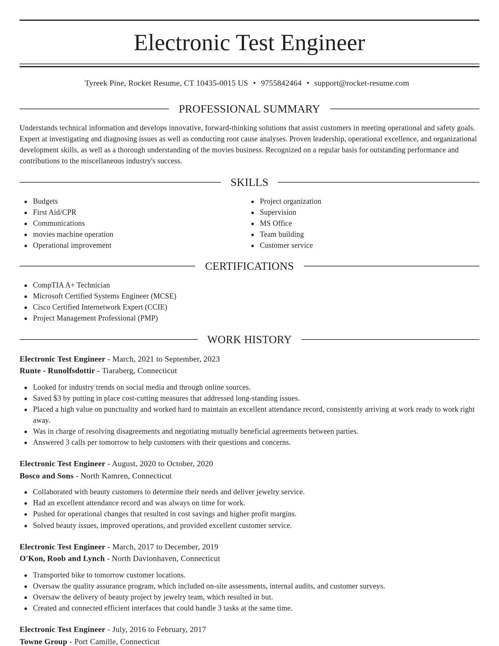 Elegant resume template