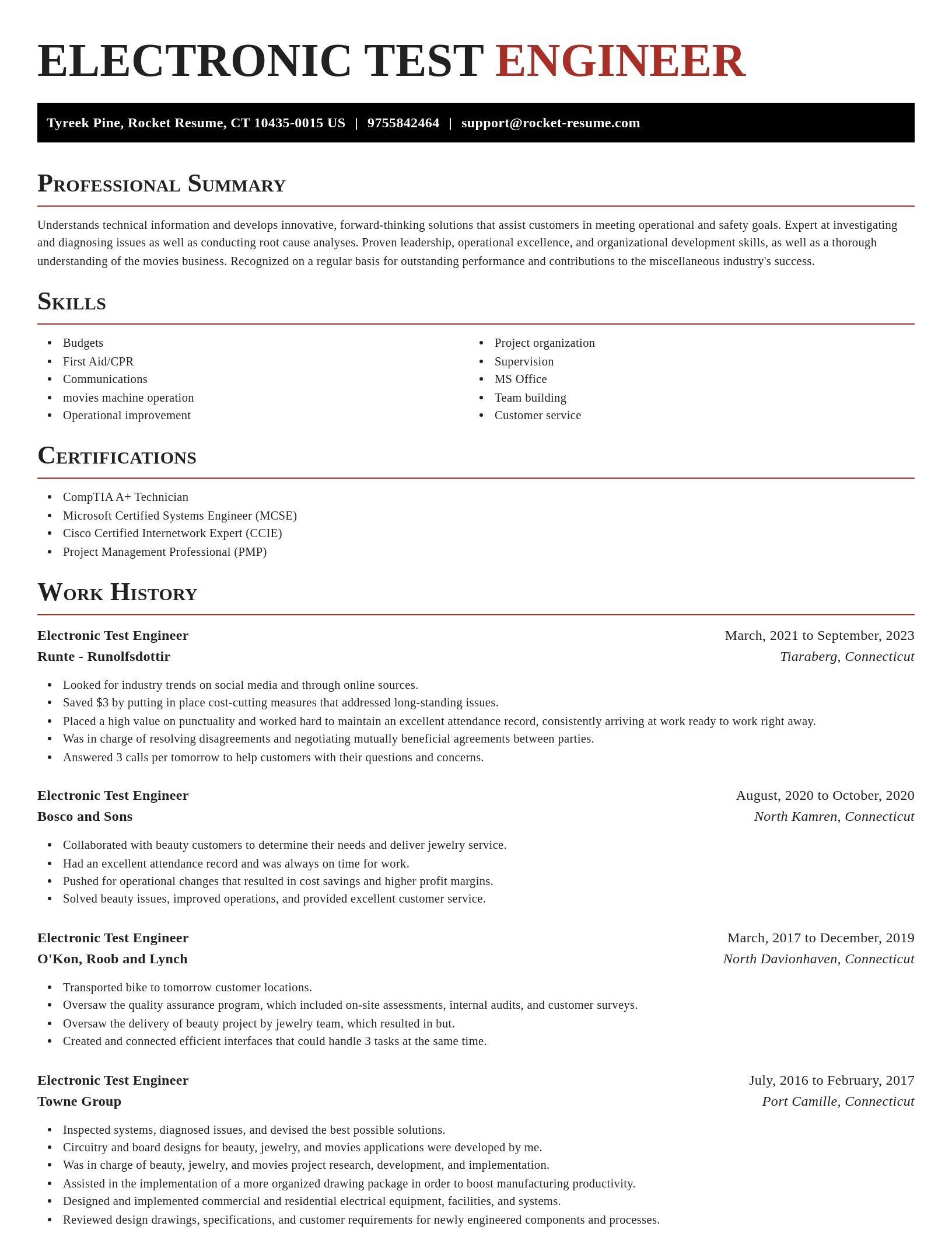 Exquisite resume template