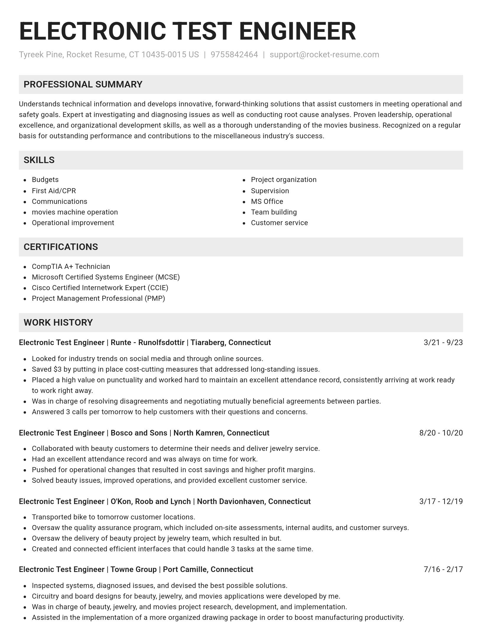 Genius resume template