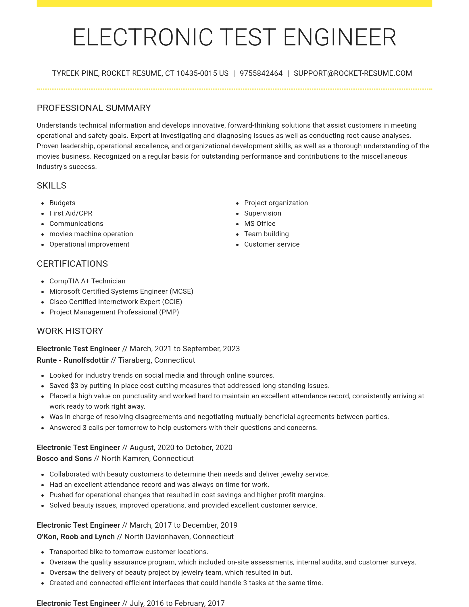 Grand resume template