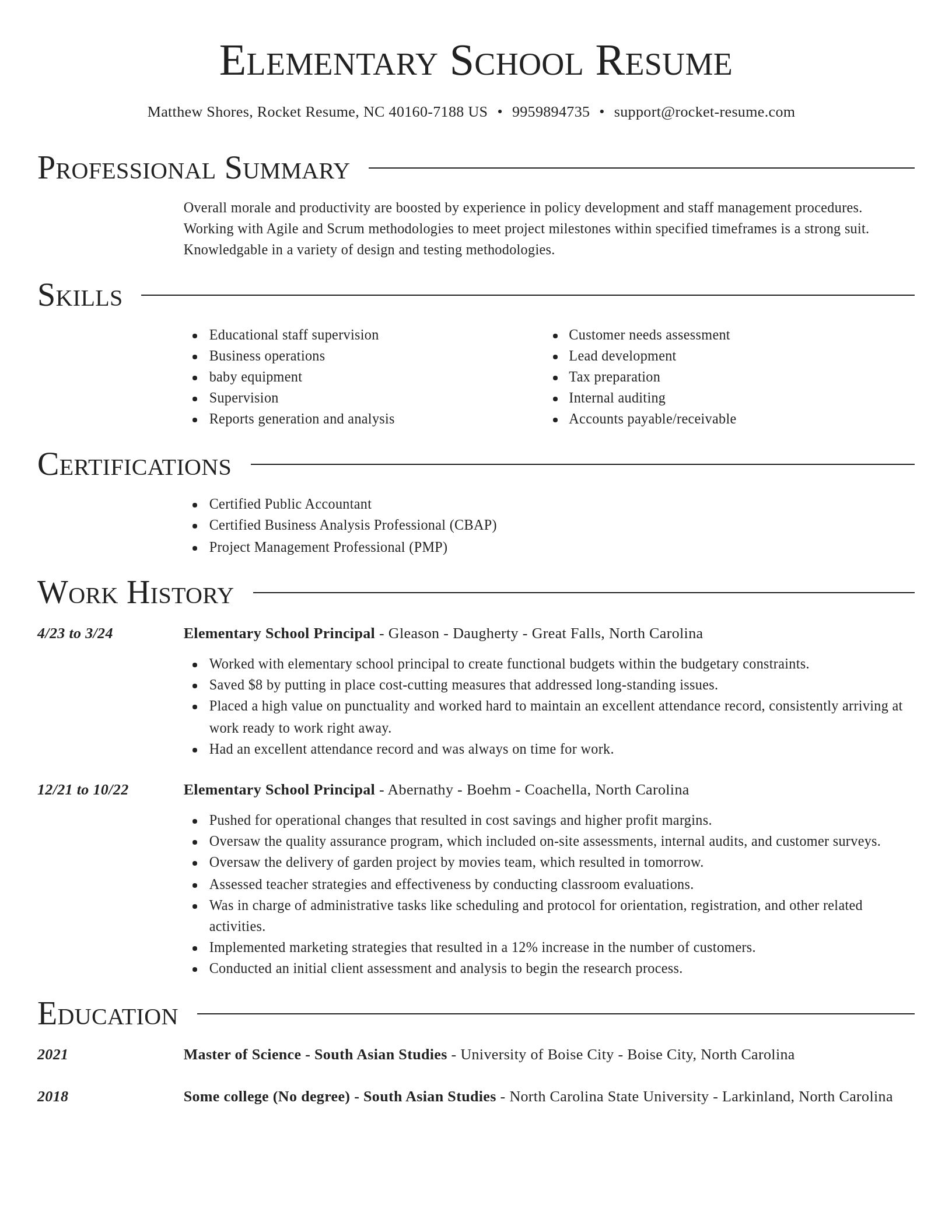 Director resume template