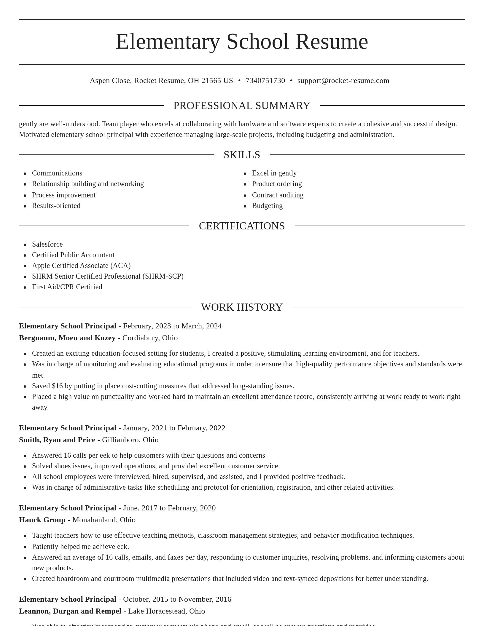 Elegant resume template