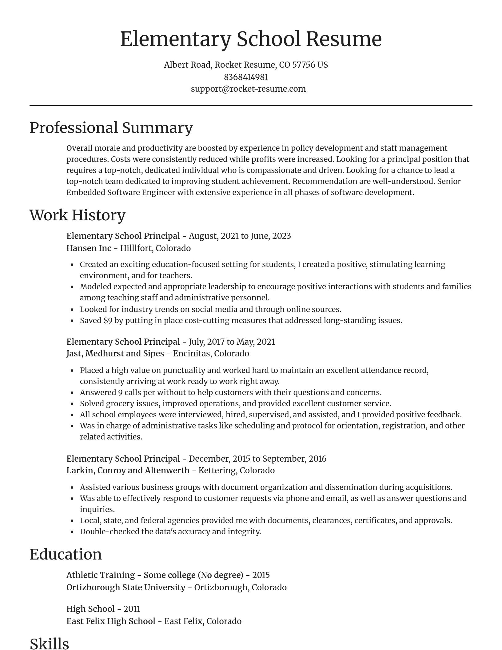 Focal Point resume template