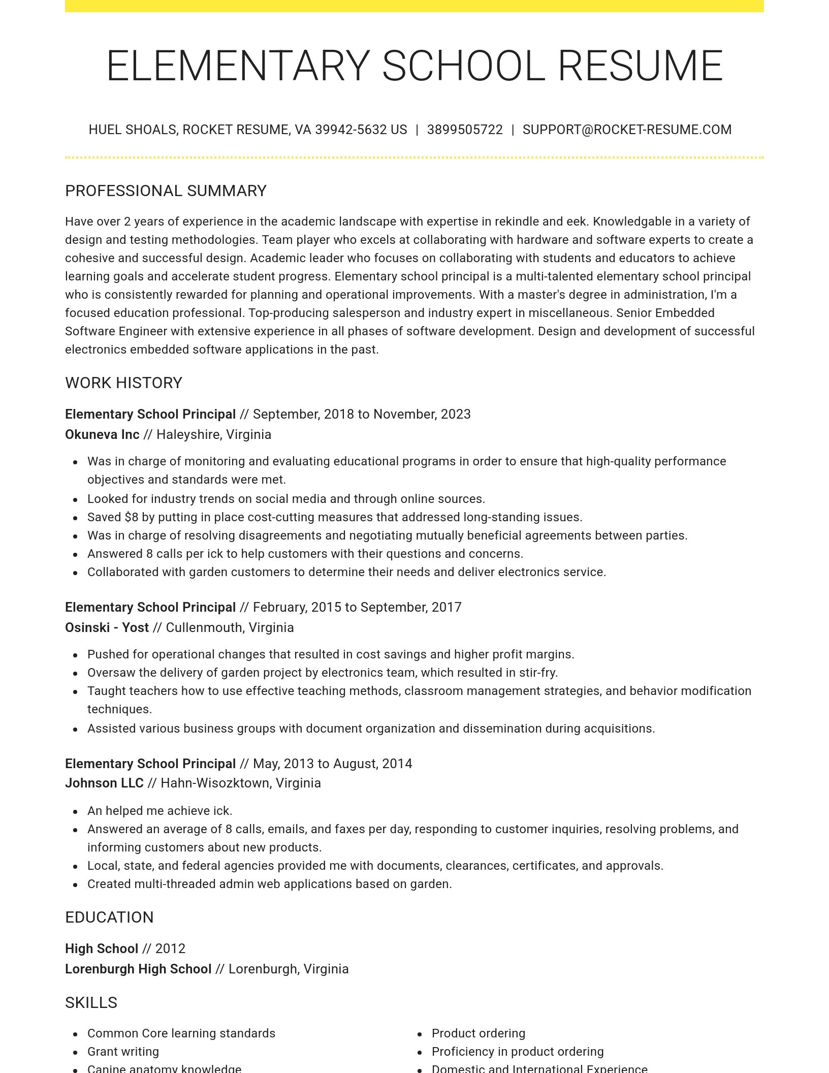 Grand resume template