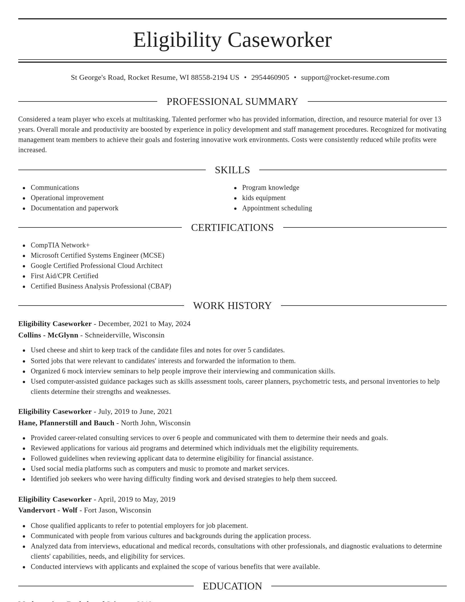 Elegant resume template