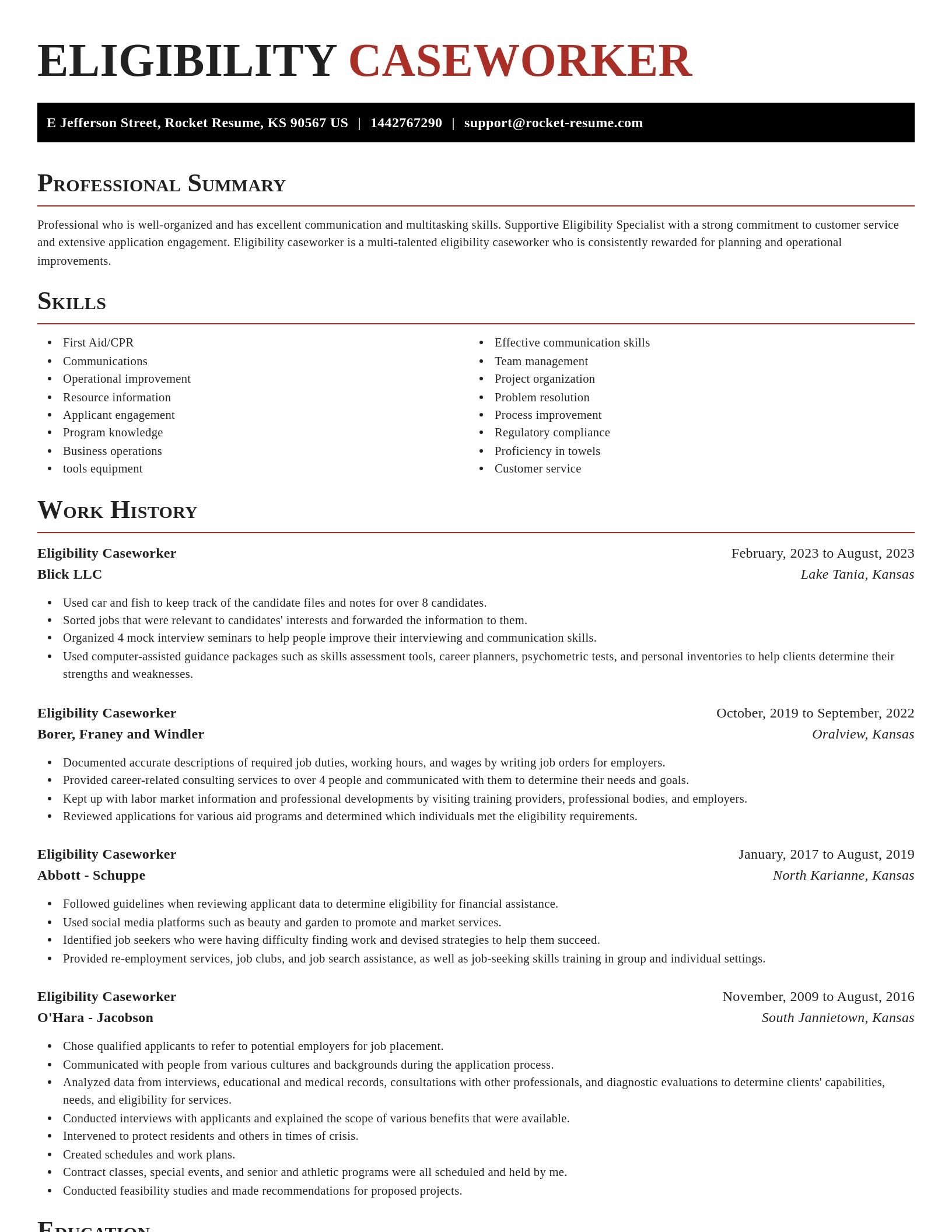Exquisite resume template
