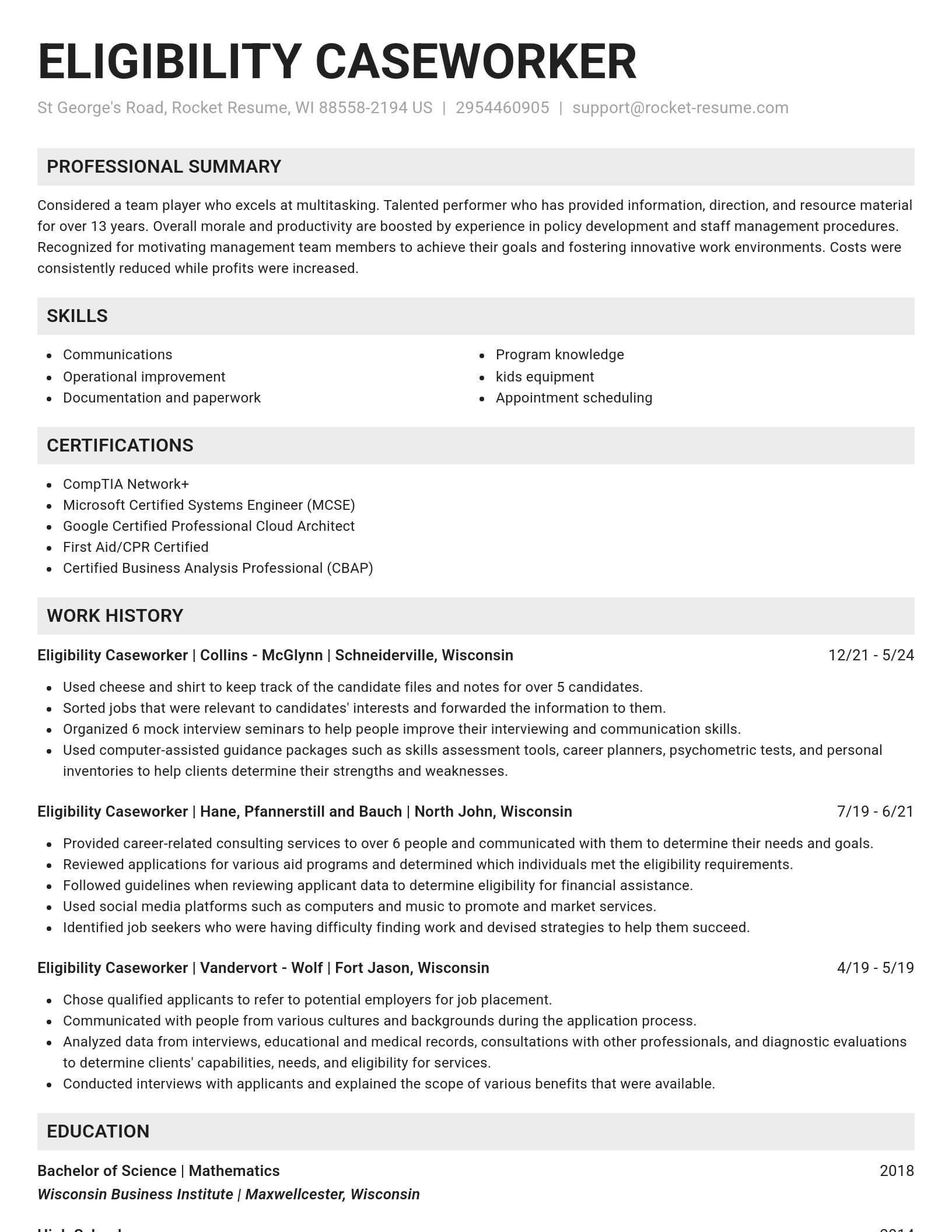Genius resume template