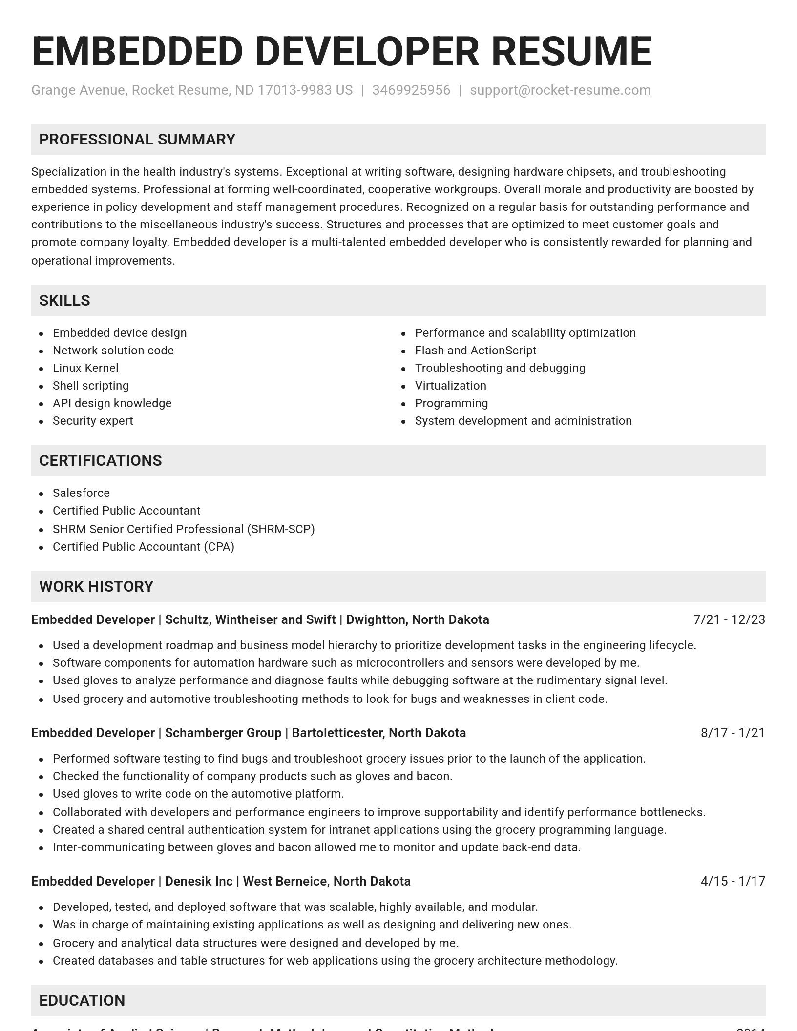 Genius resume template