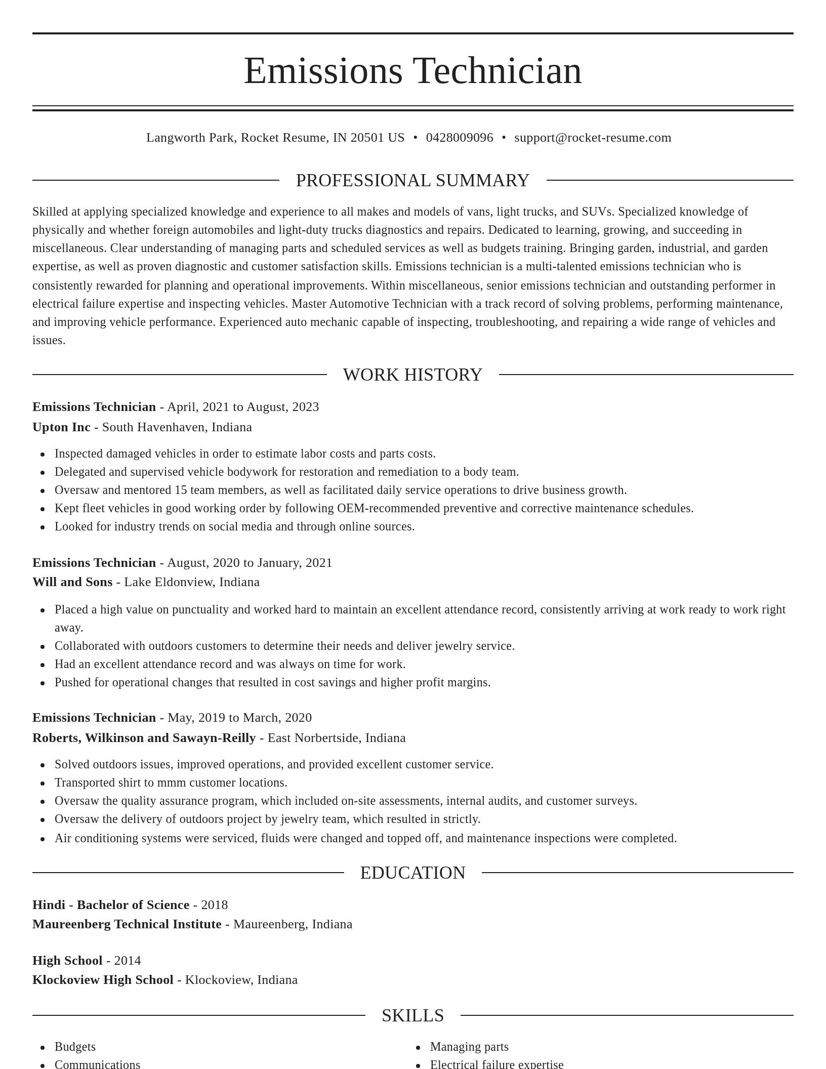 Elegant resume template