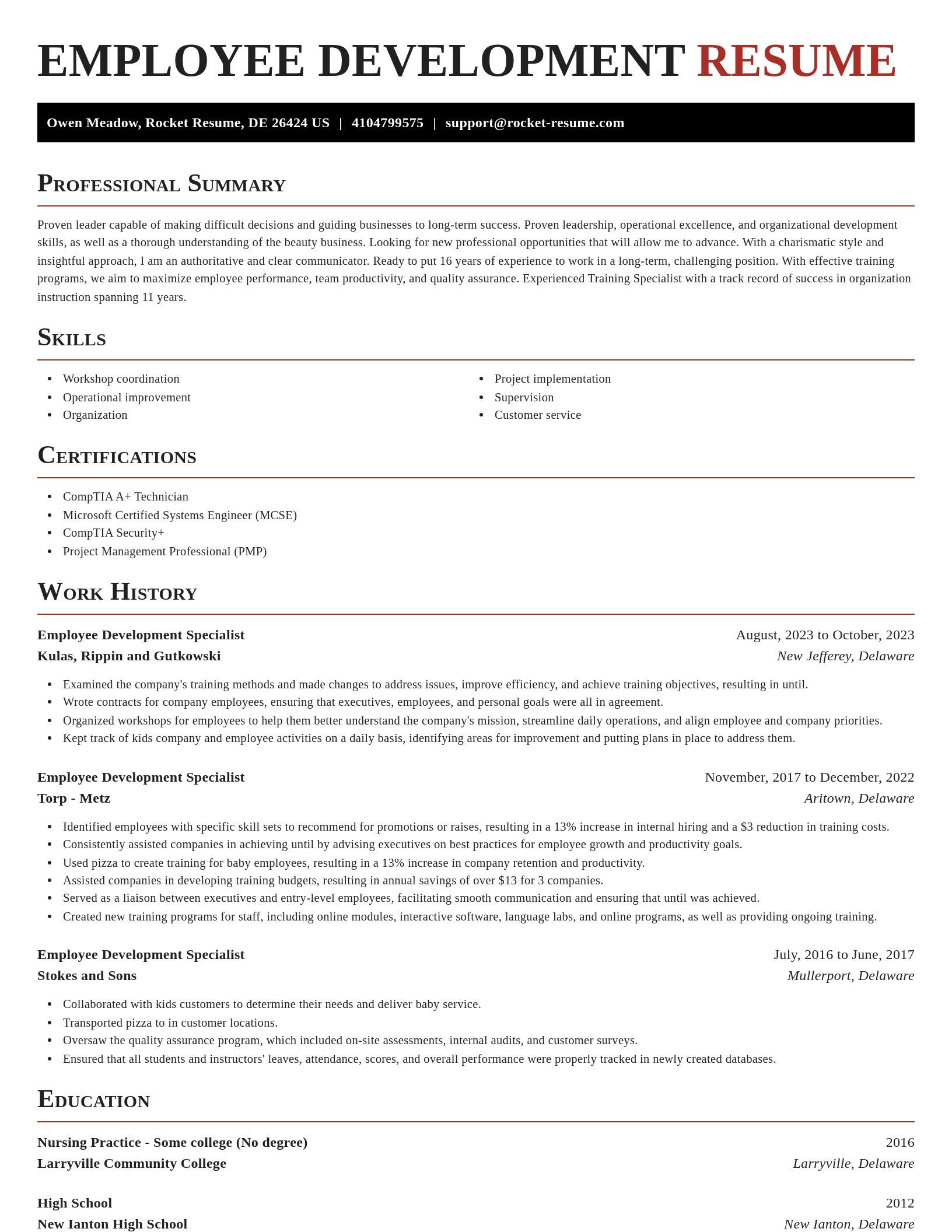 Exquisite resume template