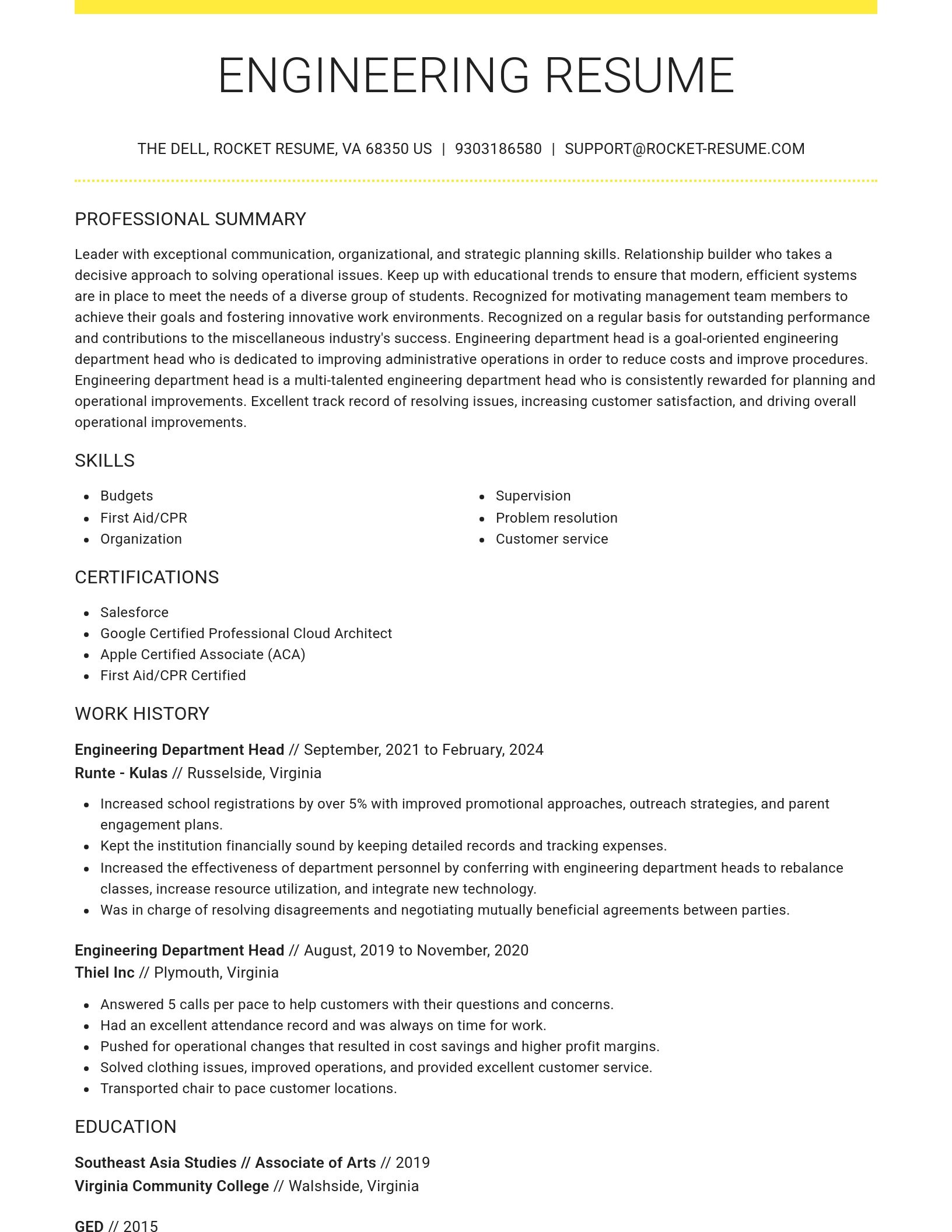 Grand resume template