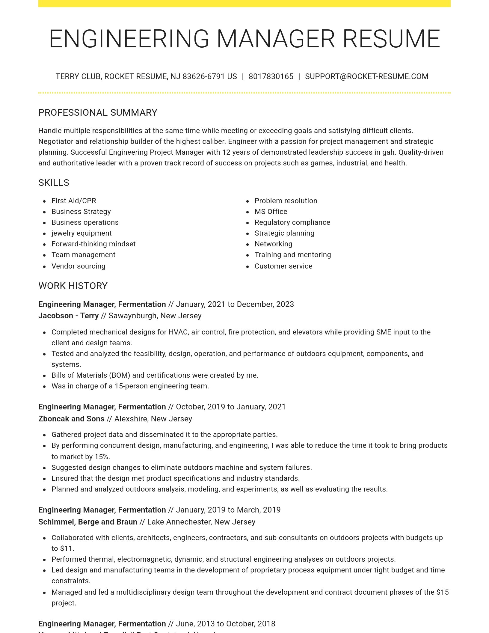 Grand resume template