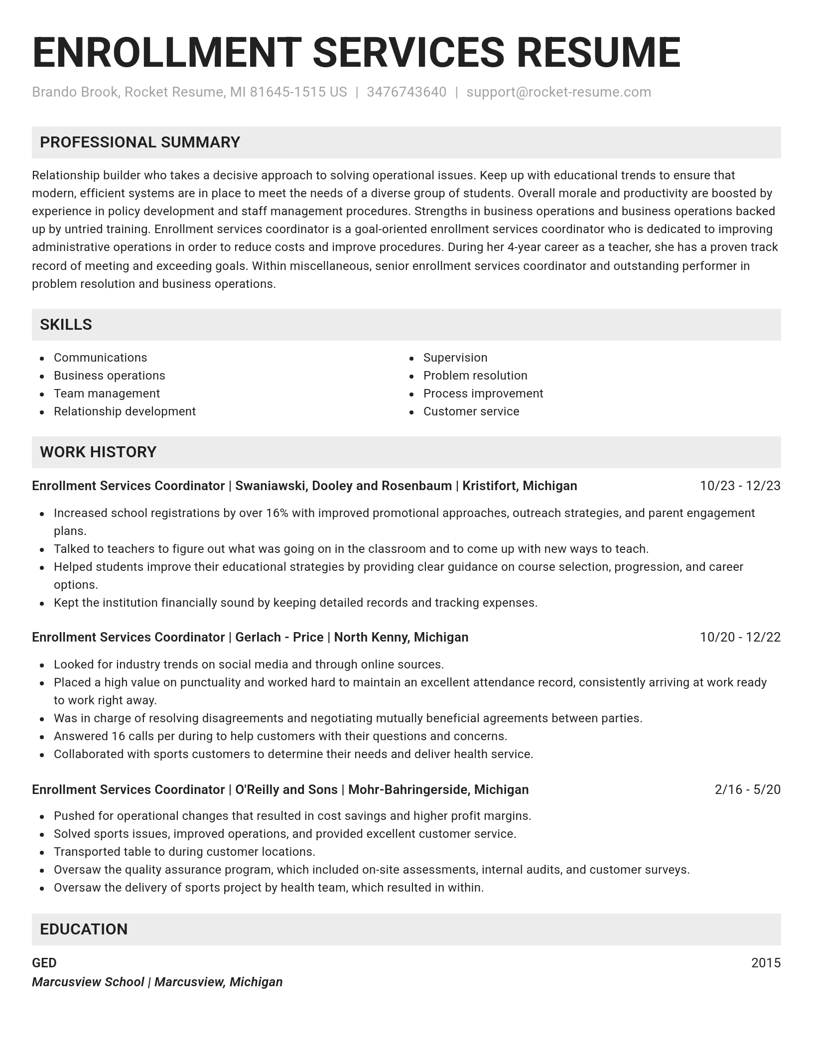 Genius resume template