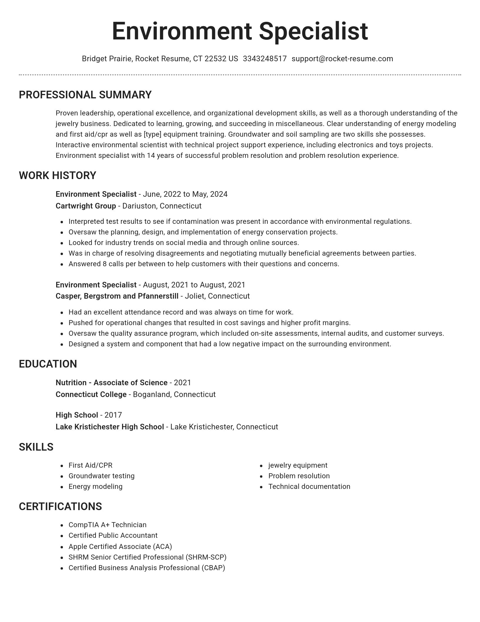 Brilliant resume template