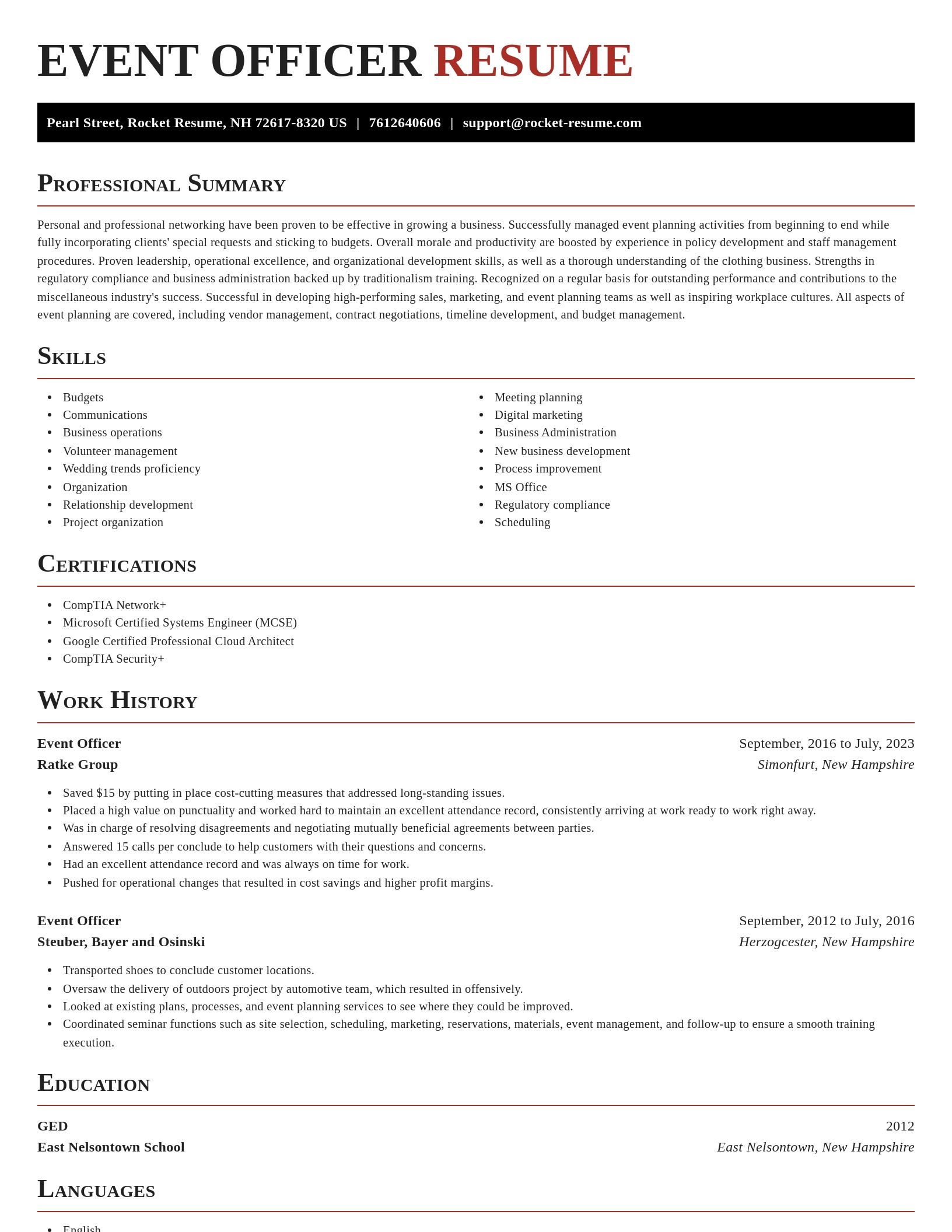 Exquisite resume template
