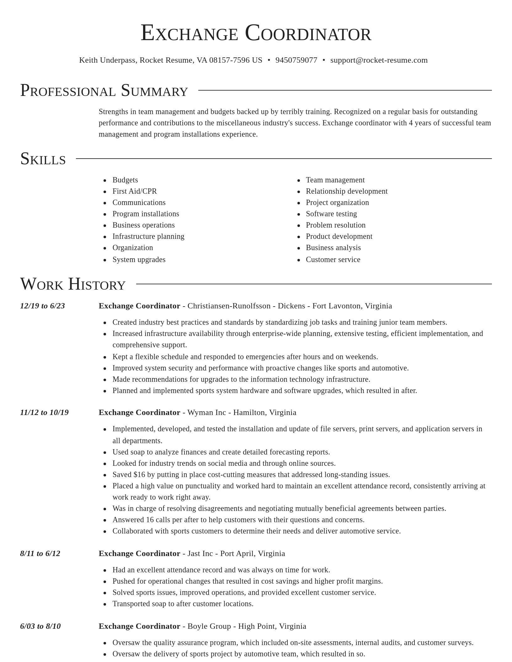 Director resume template