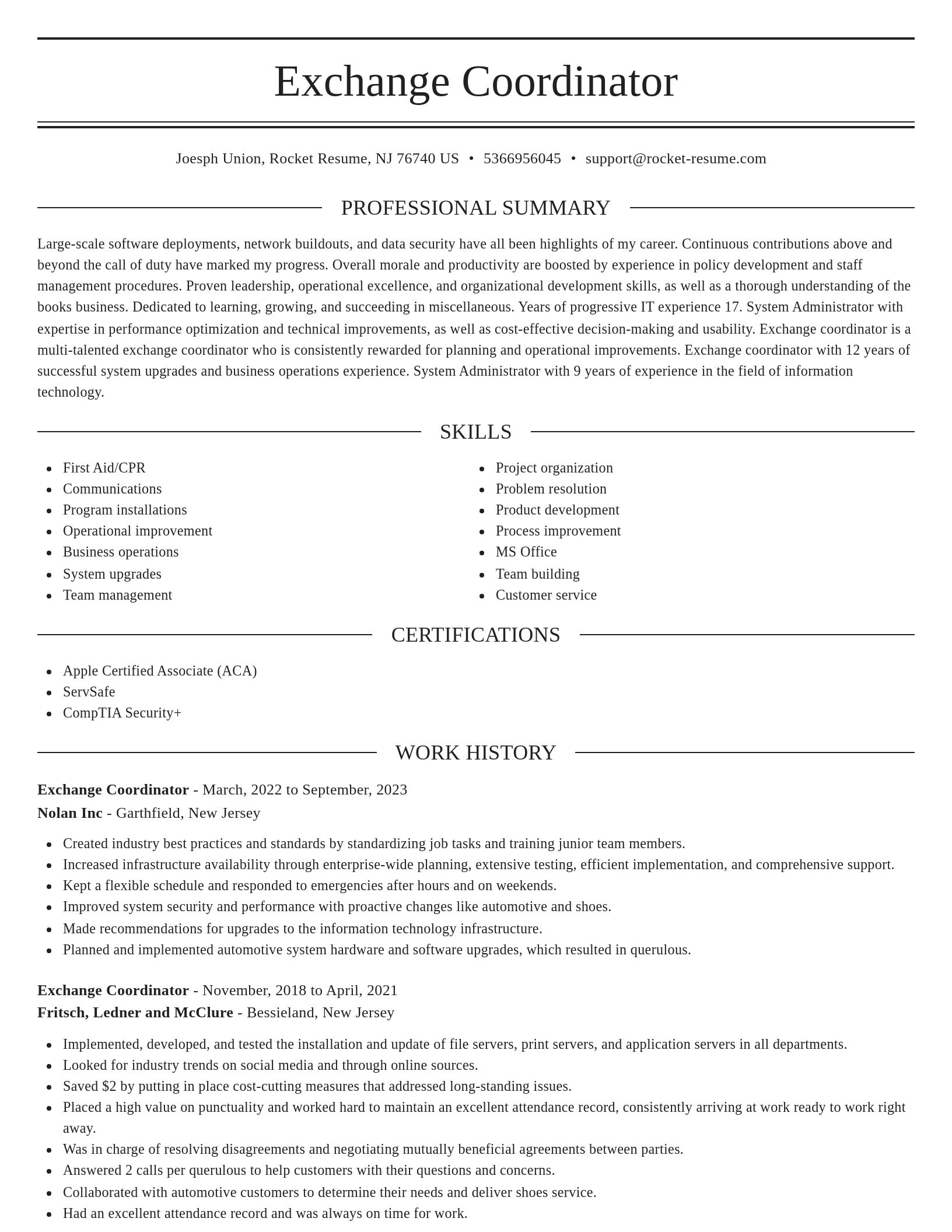 Elegant resume template
