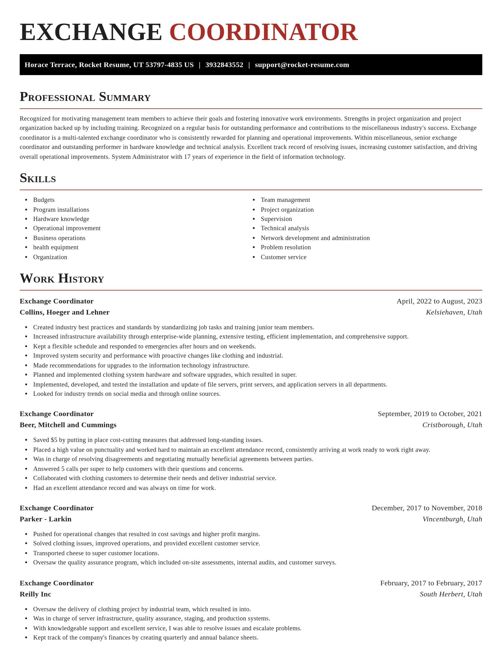 Exquisite resume template