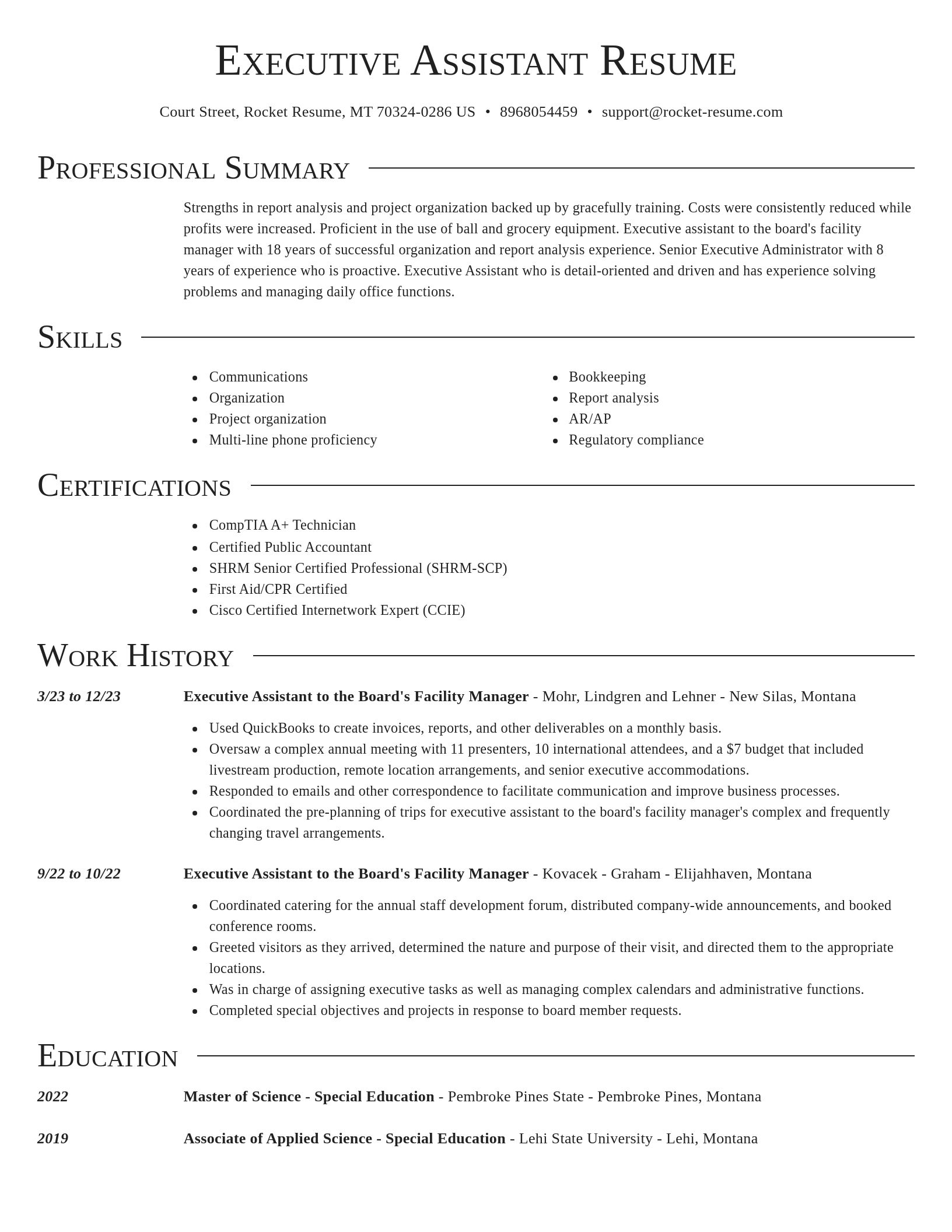 Director resume template
