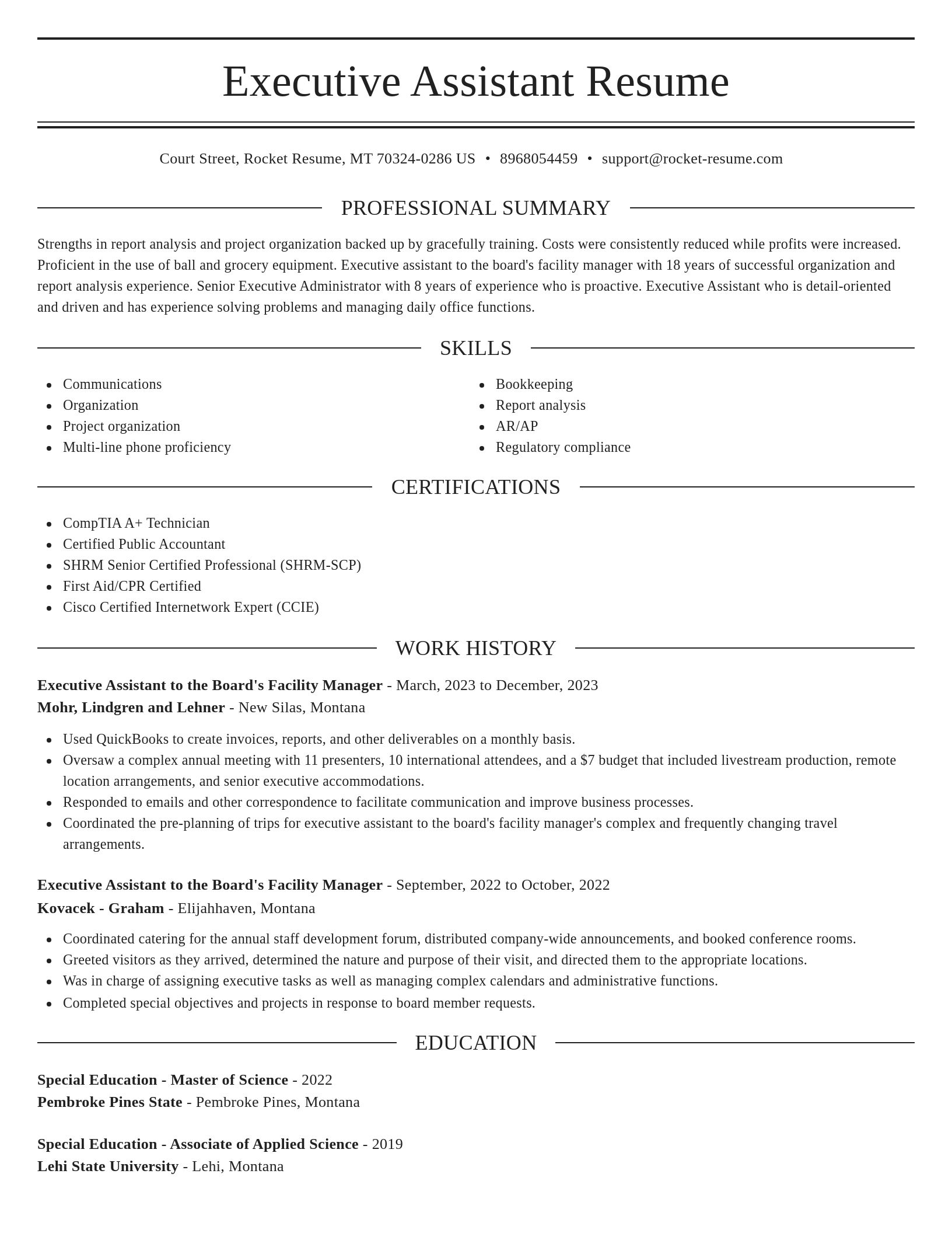 Elegant resume template