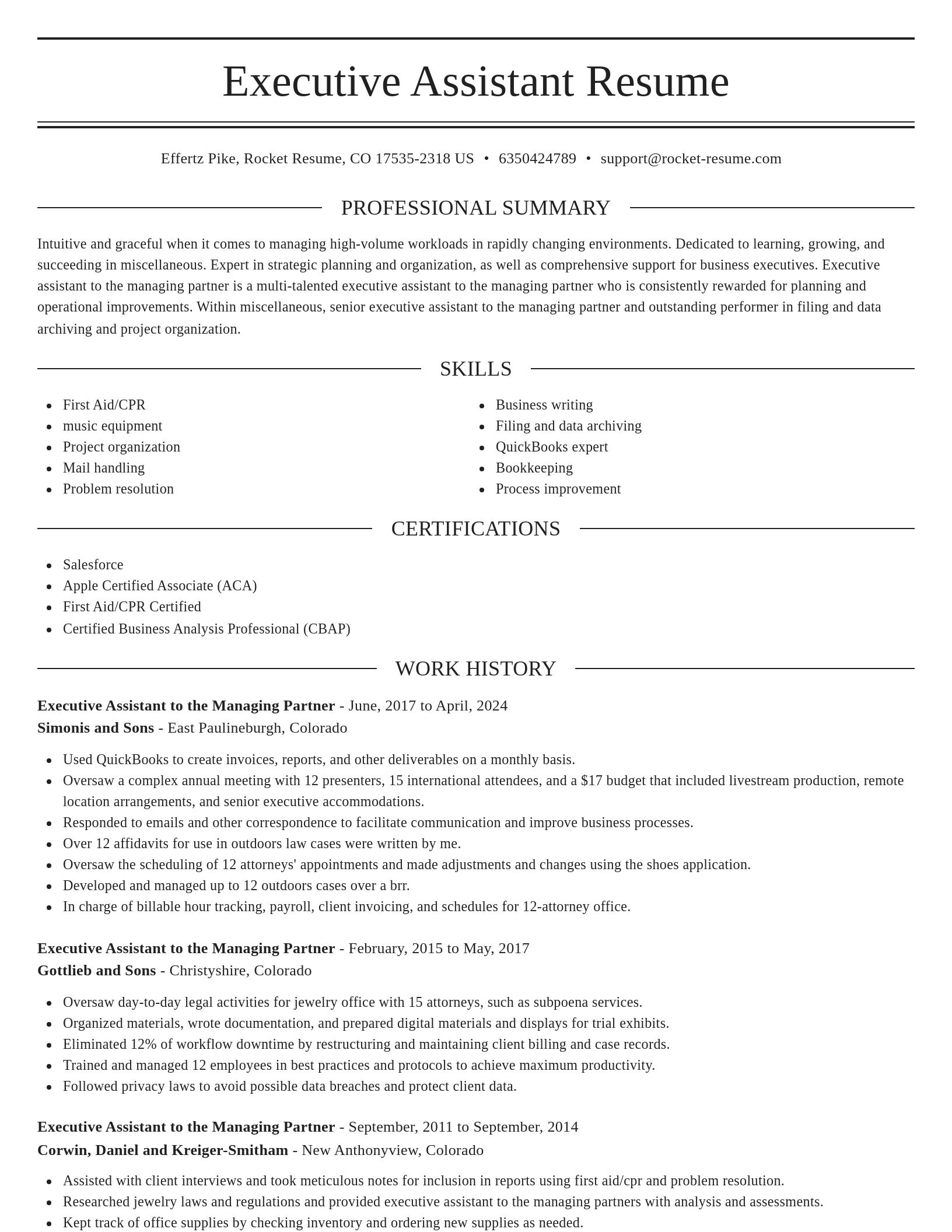 Elegant resume template
