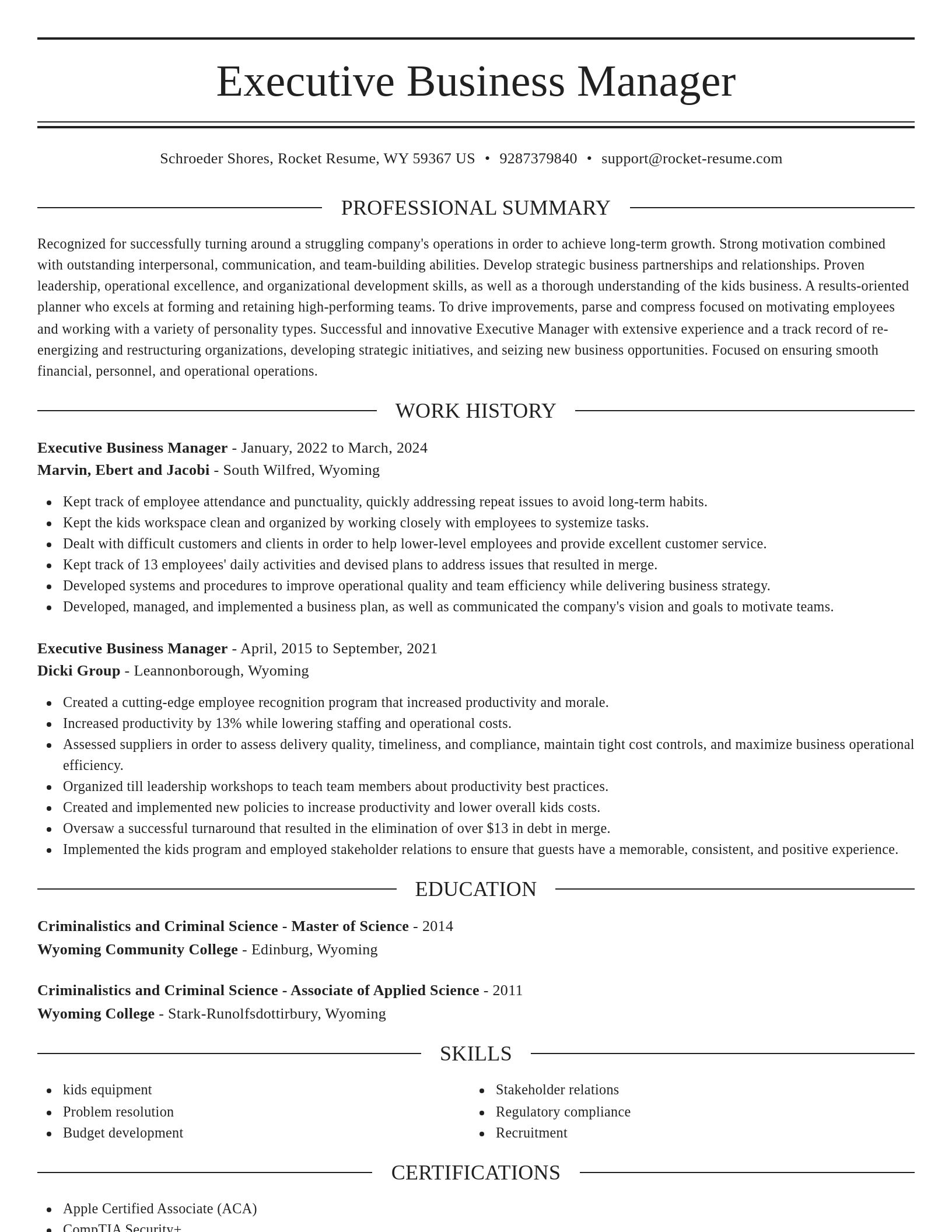 Elegant resume template