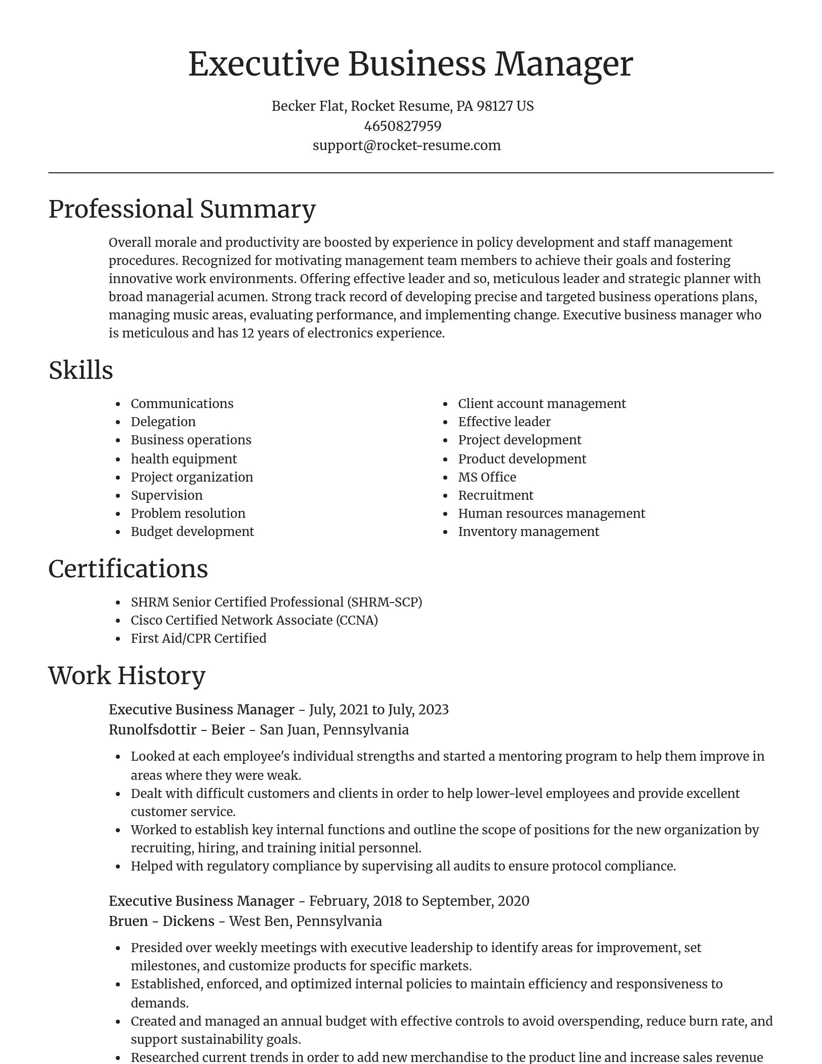 Focal Point resume template