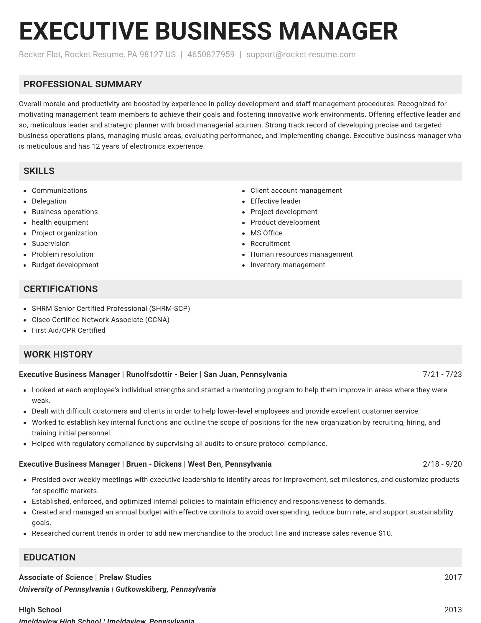 Genius resume template