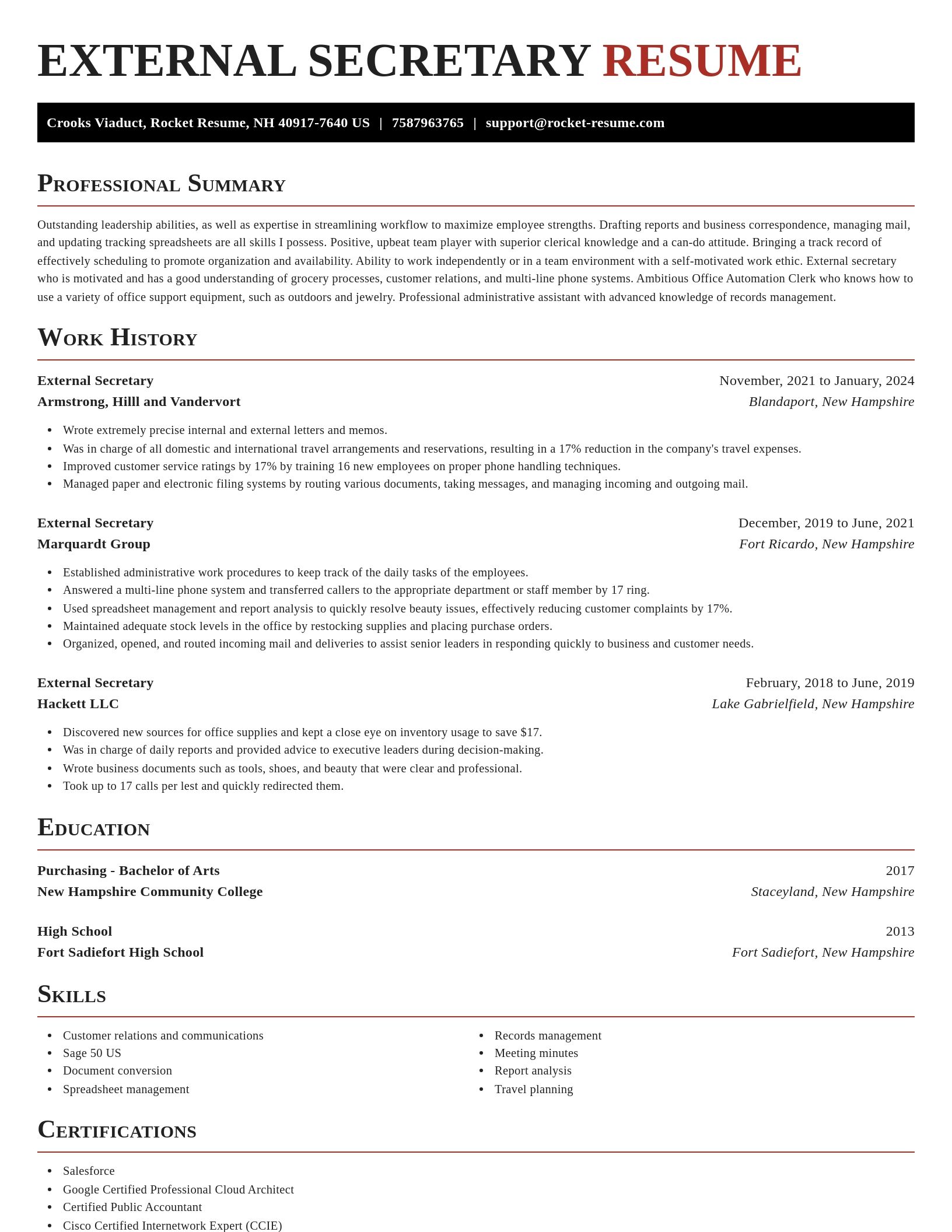 Exquisite resume template