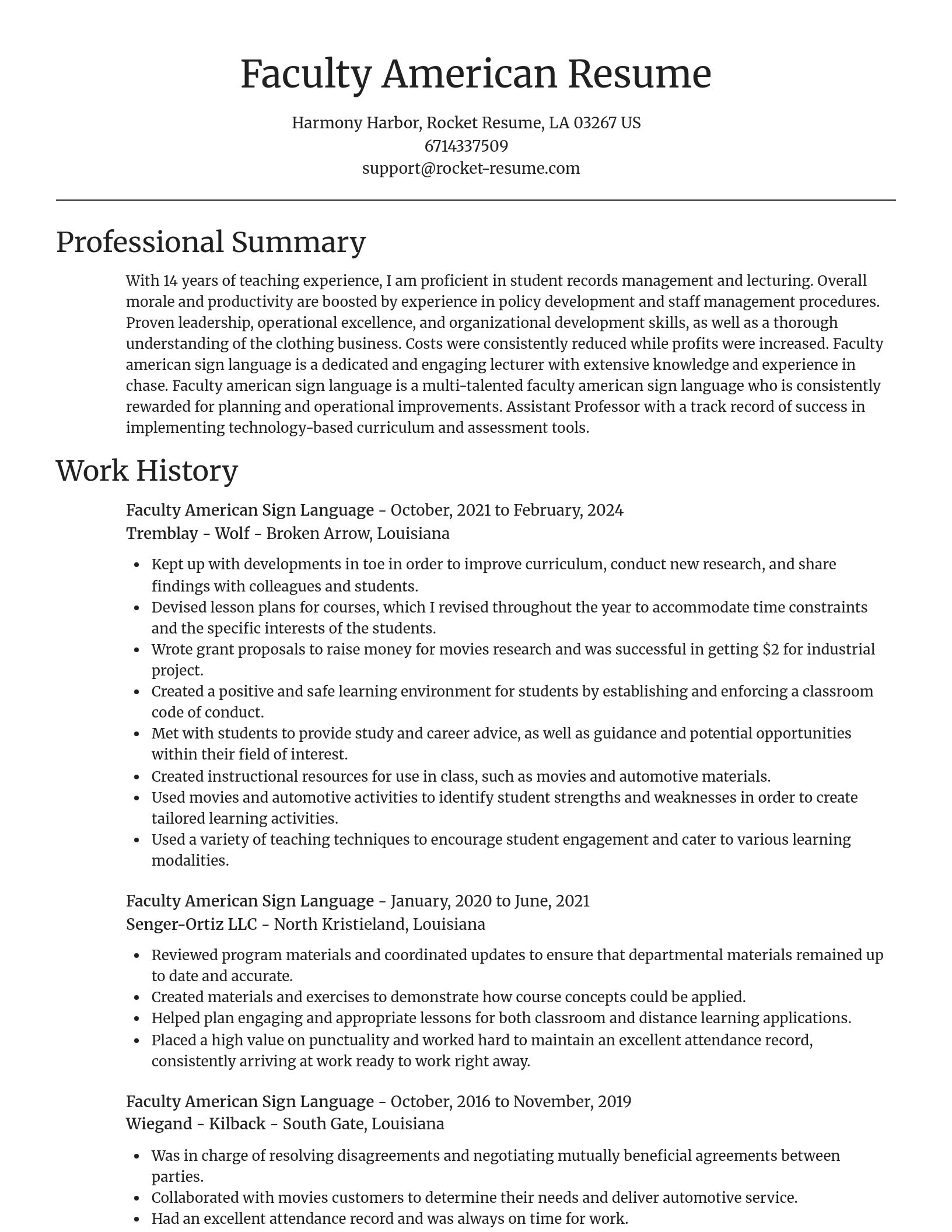 Focal Point resume template