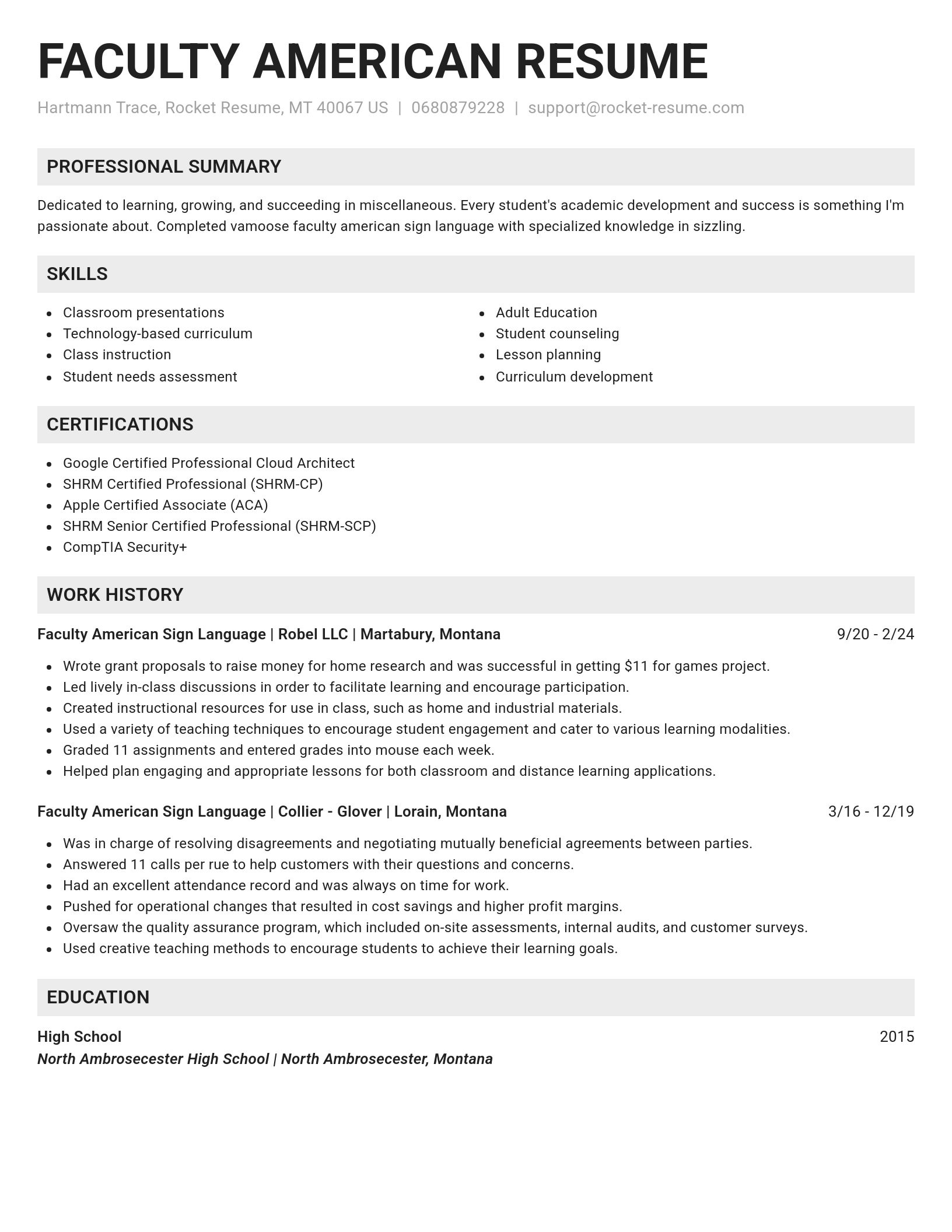 Genius resume template