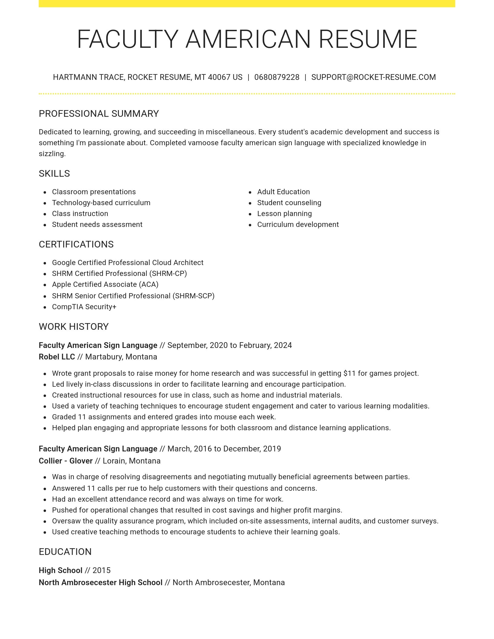 Grand resume template