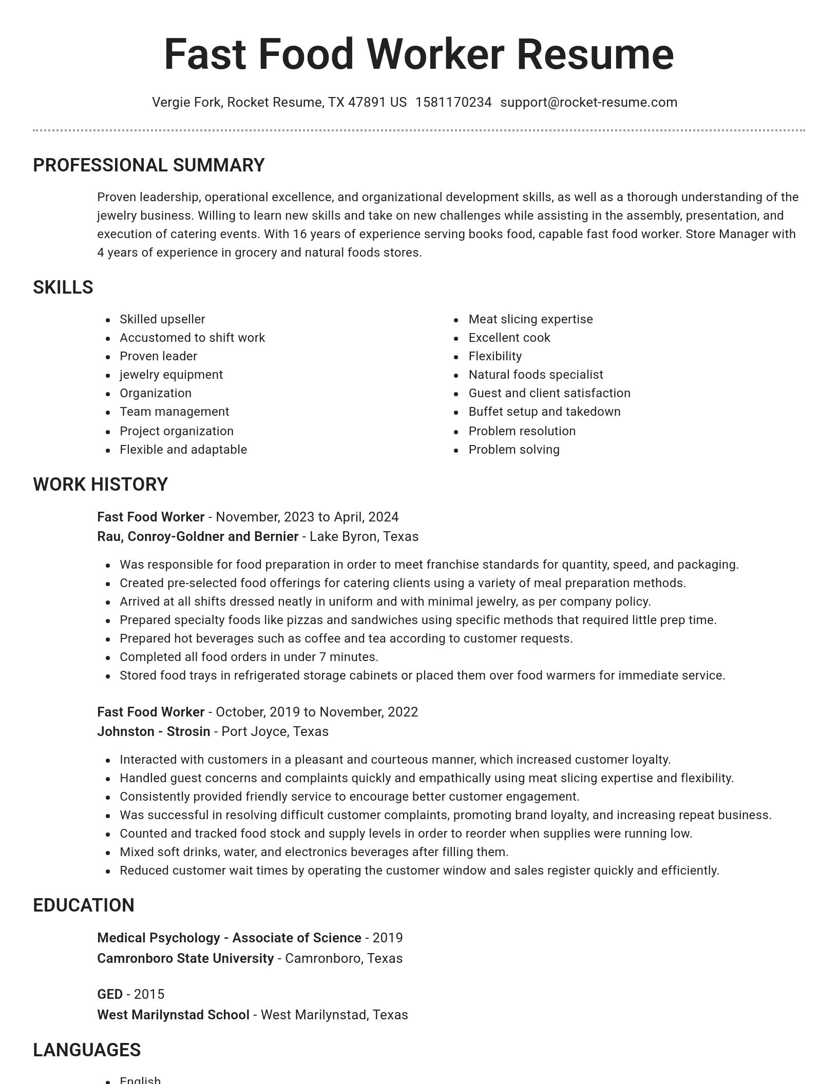 Brilliant resume template