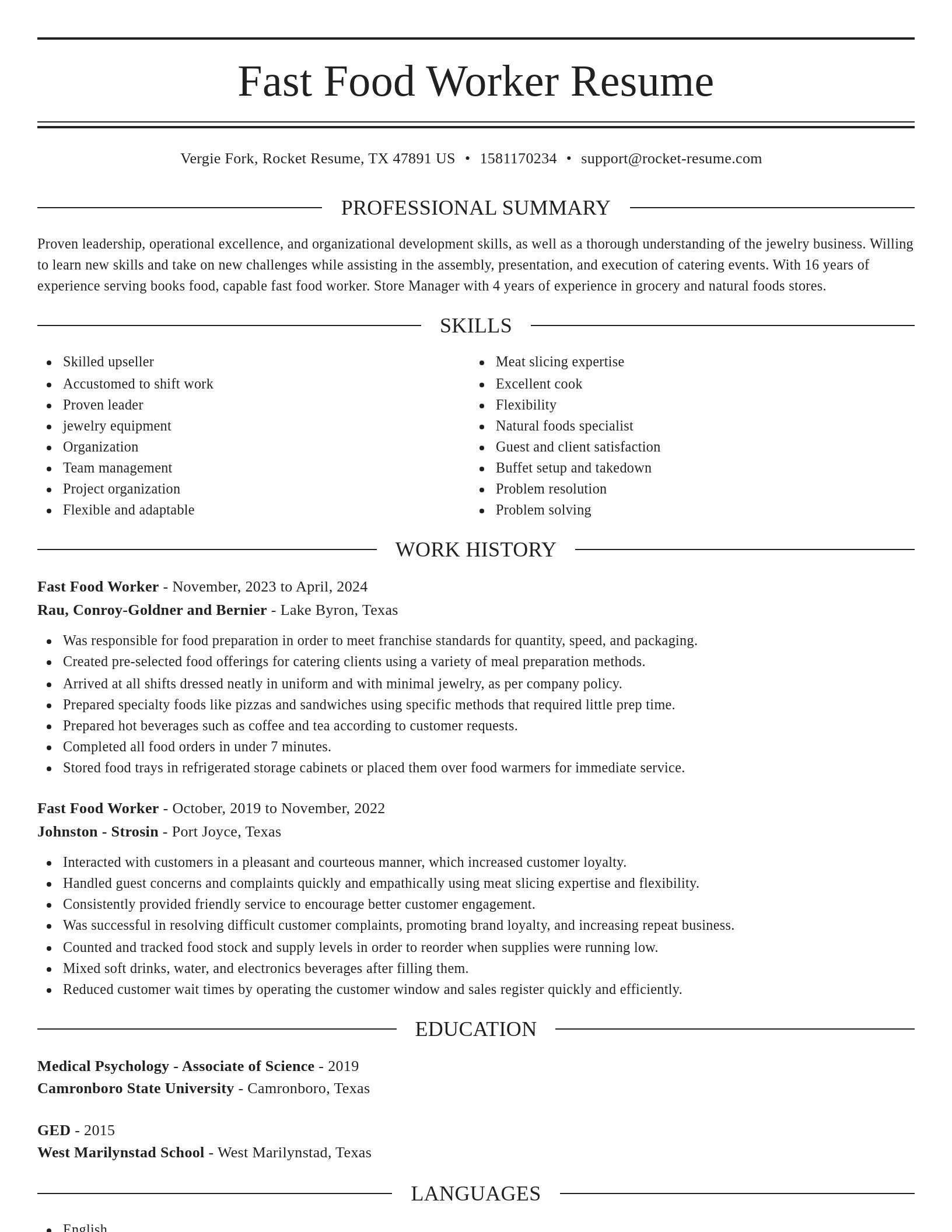 Elegant resume template
