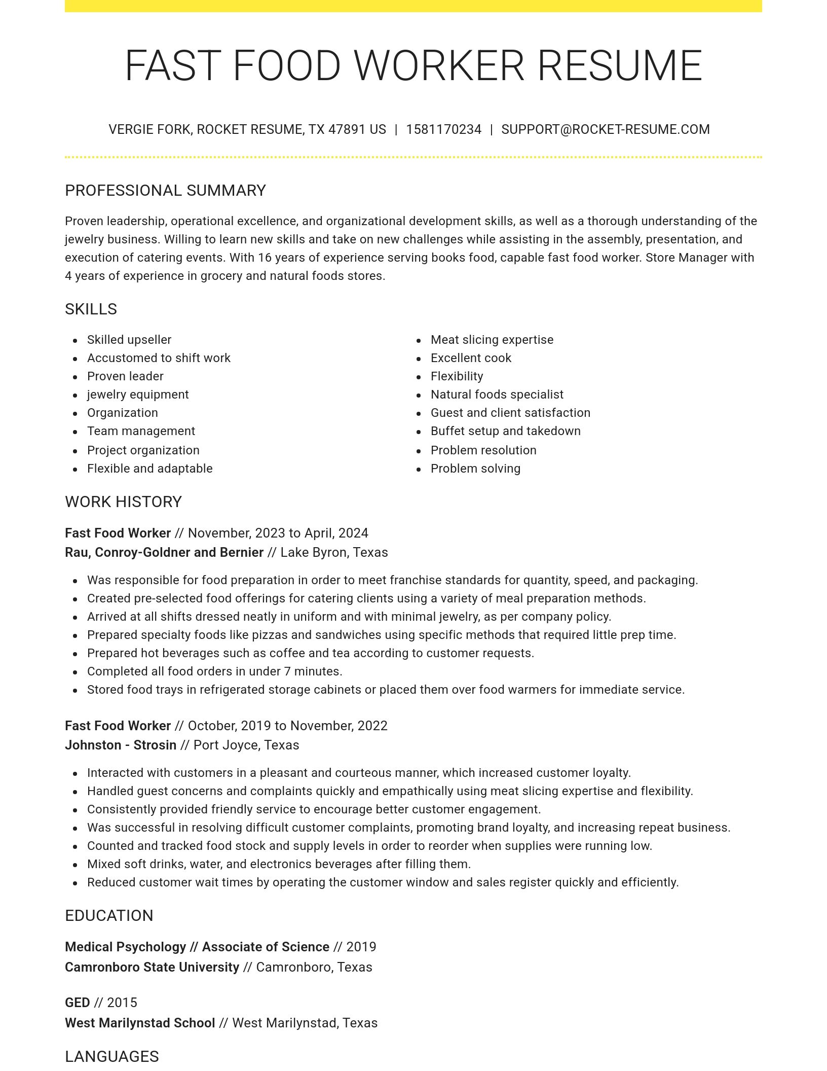 Grand resume template
