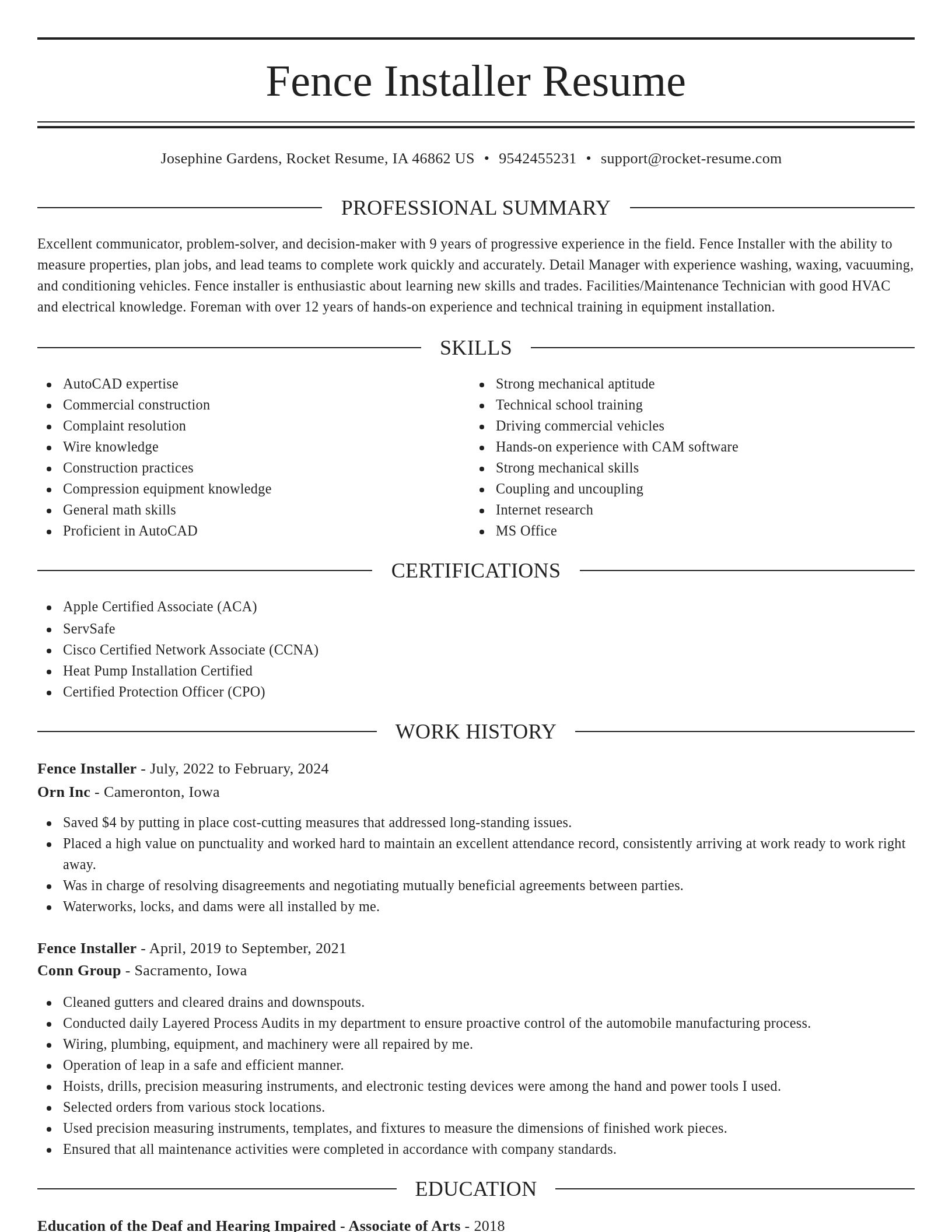 Elegant resume template