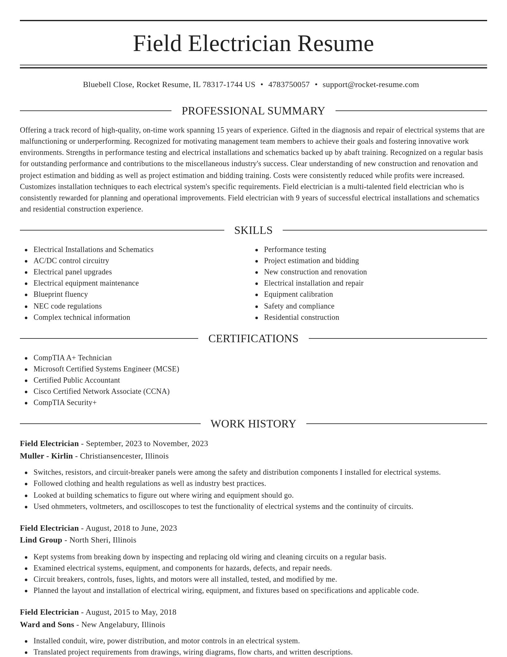 Elegant resume template