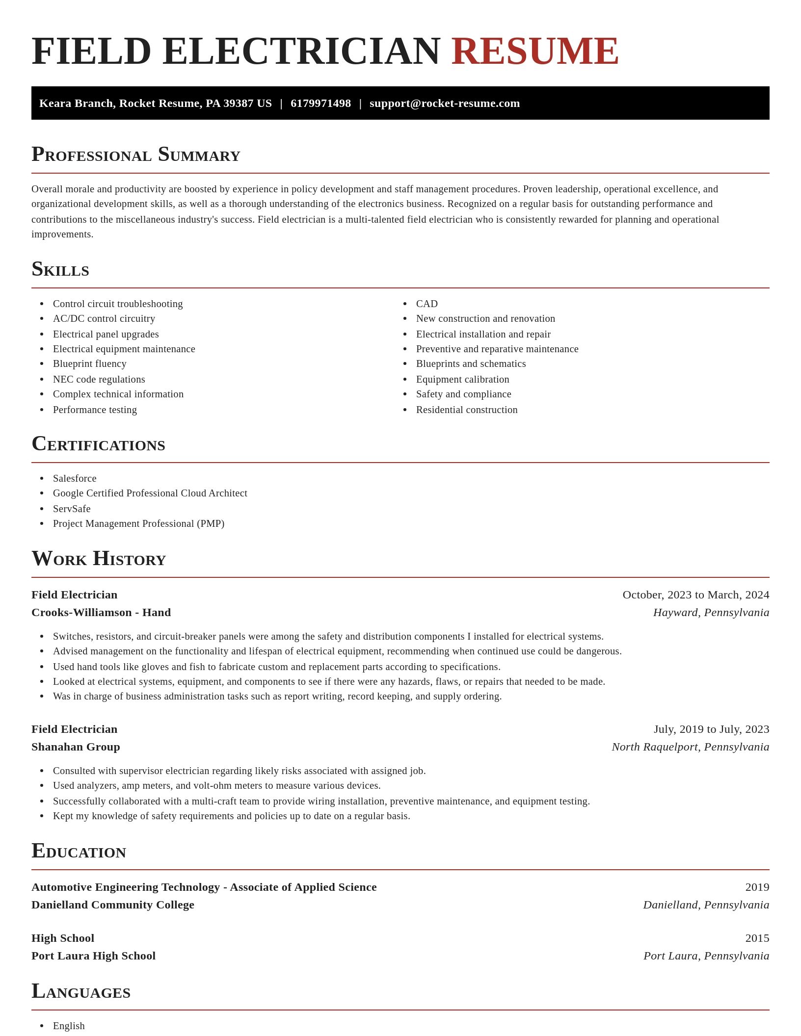 Exquisite resume template