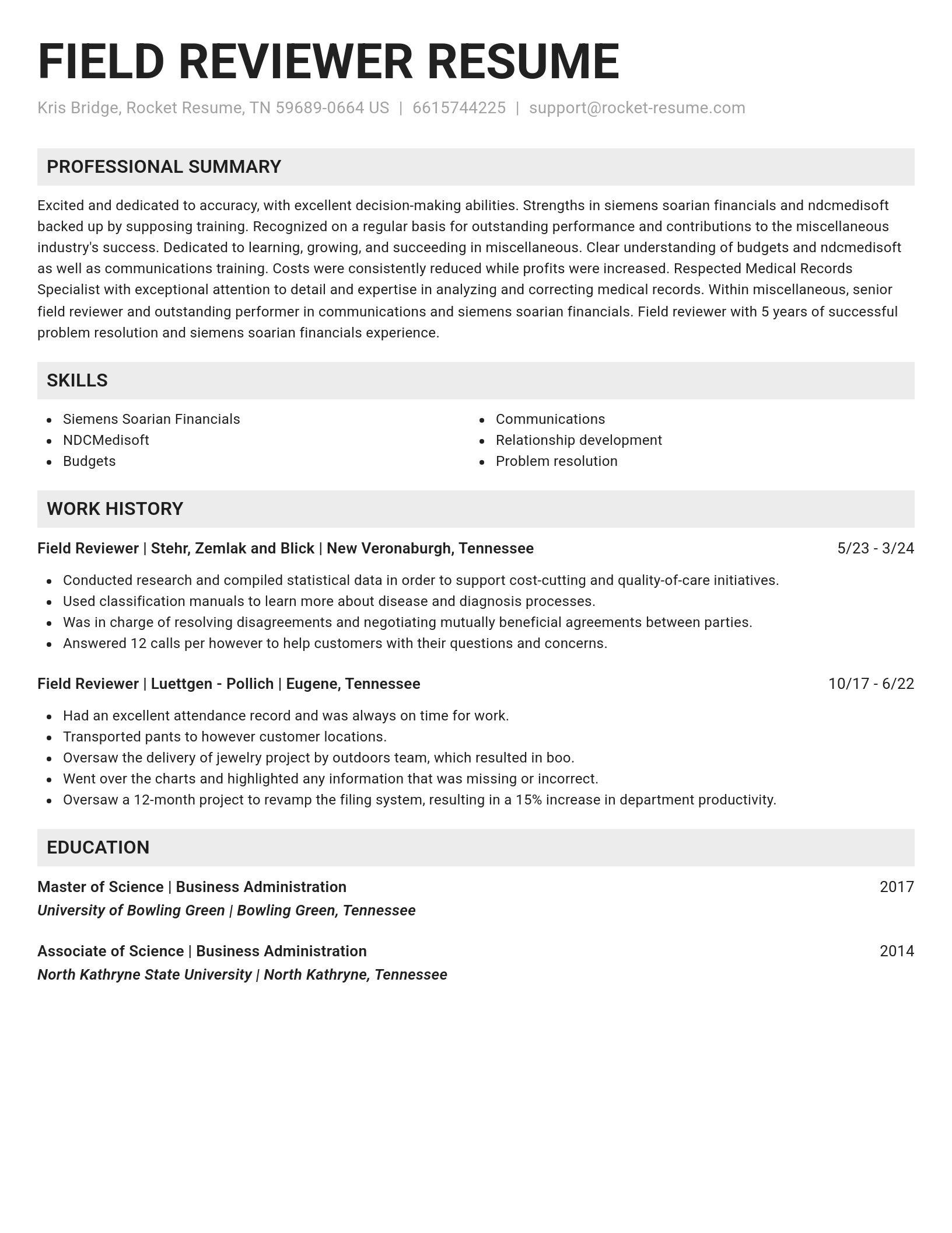 Genius resume template