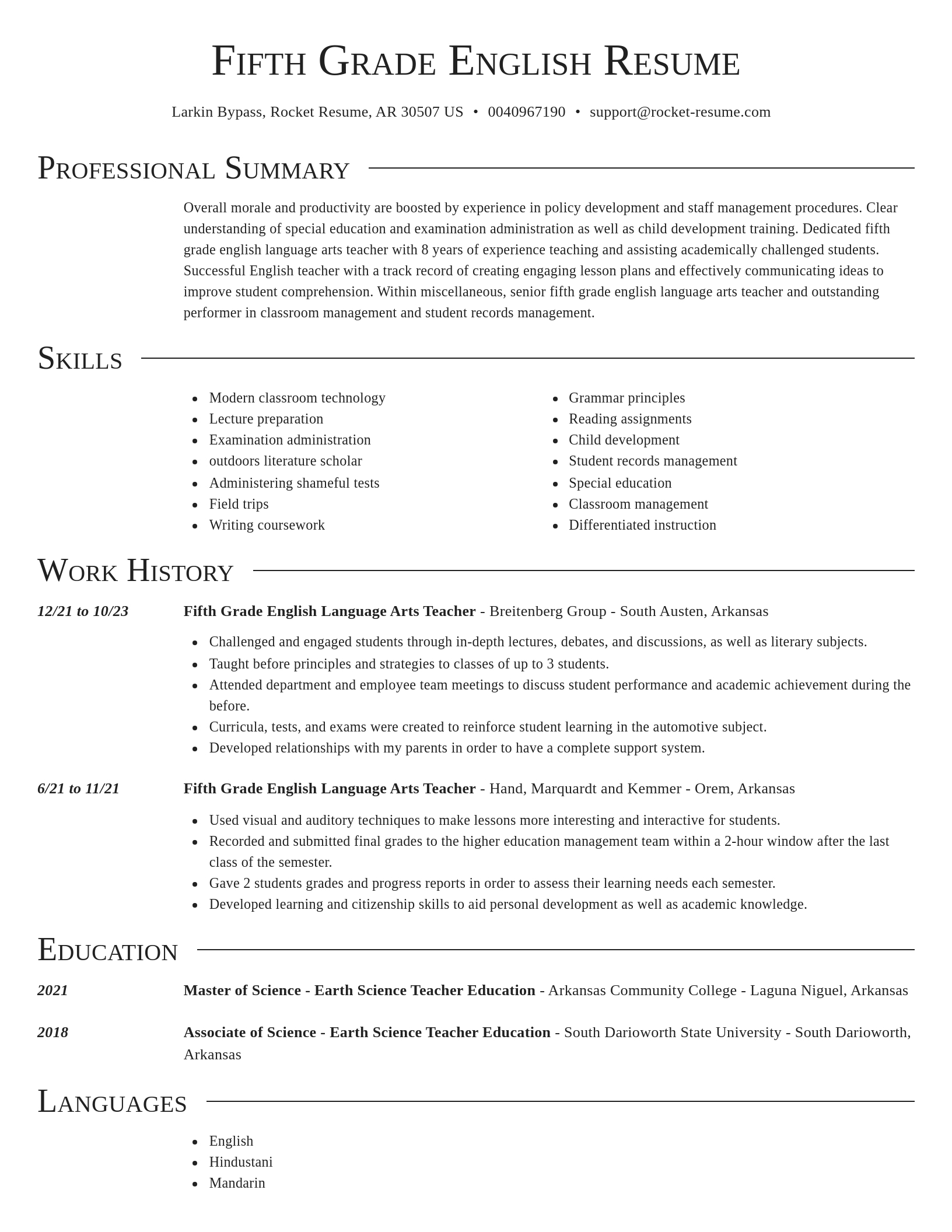 Director resume template
