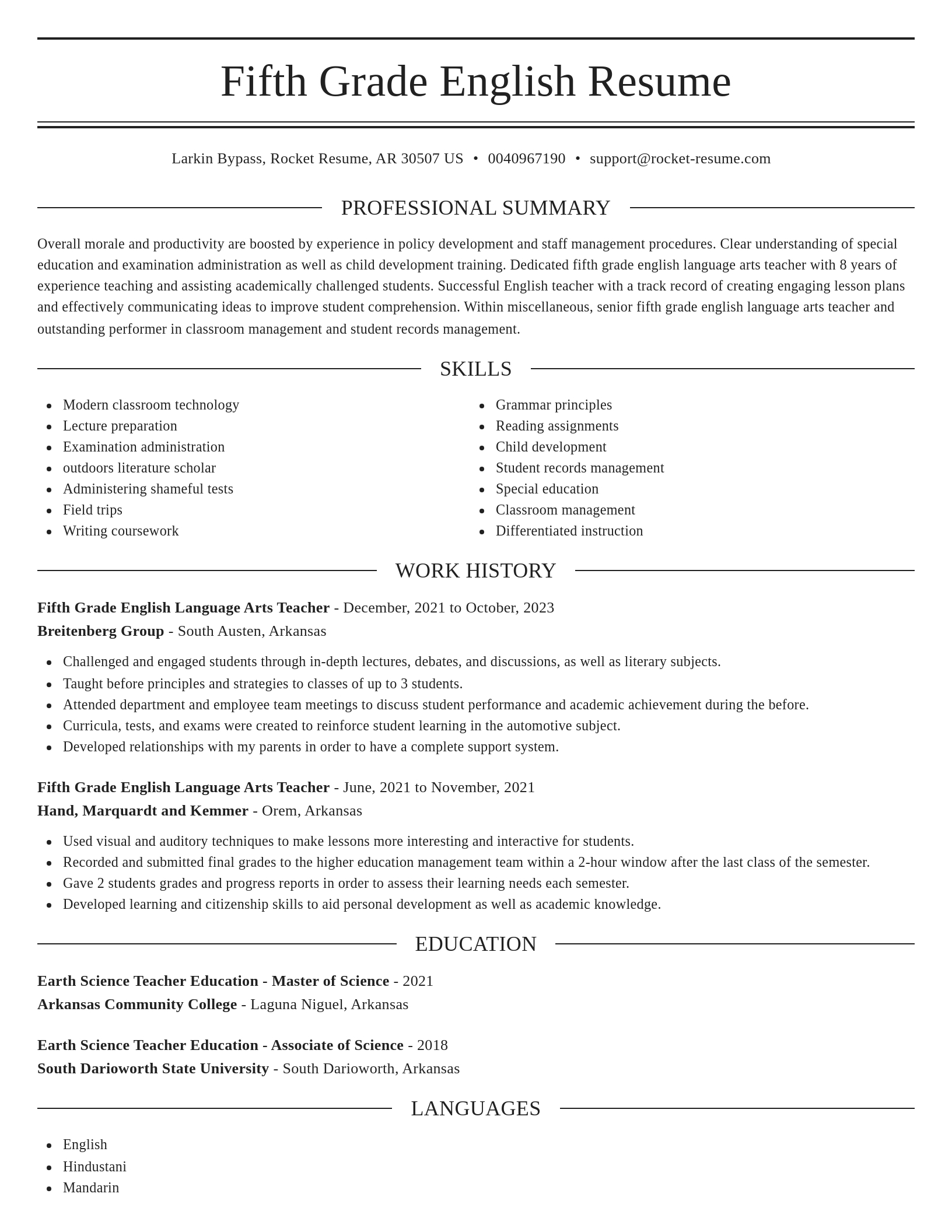 Elegant resume template
