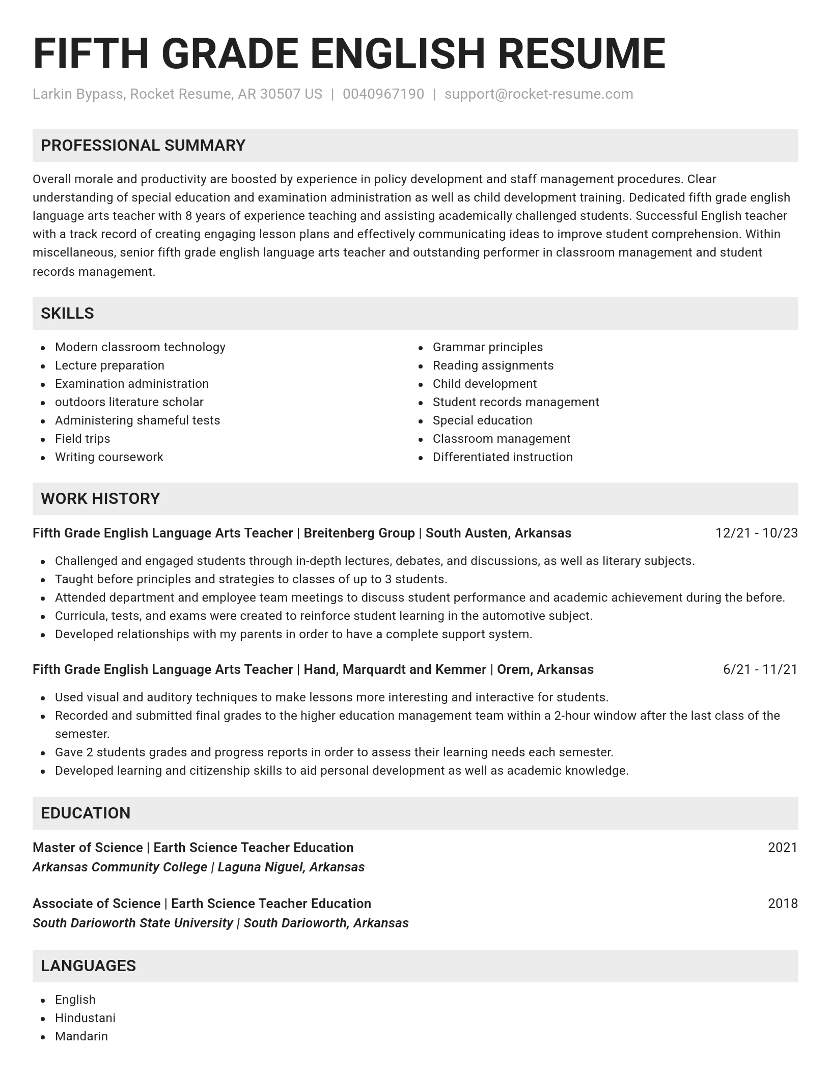 Genius resume template