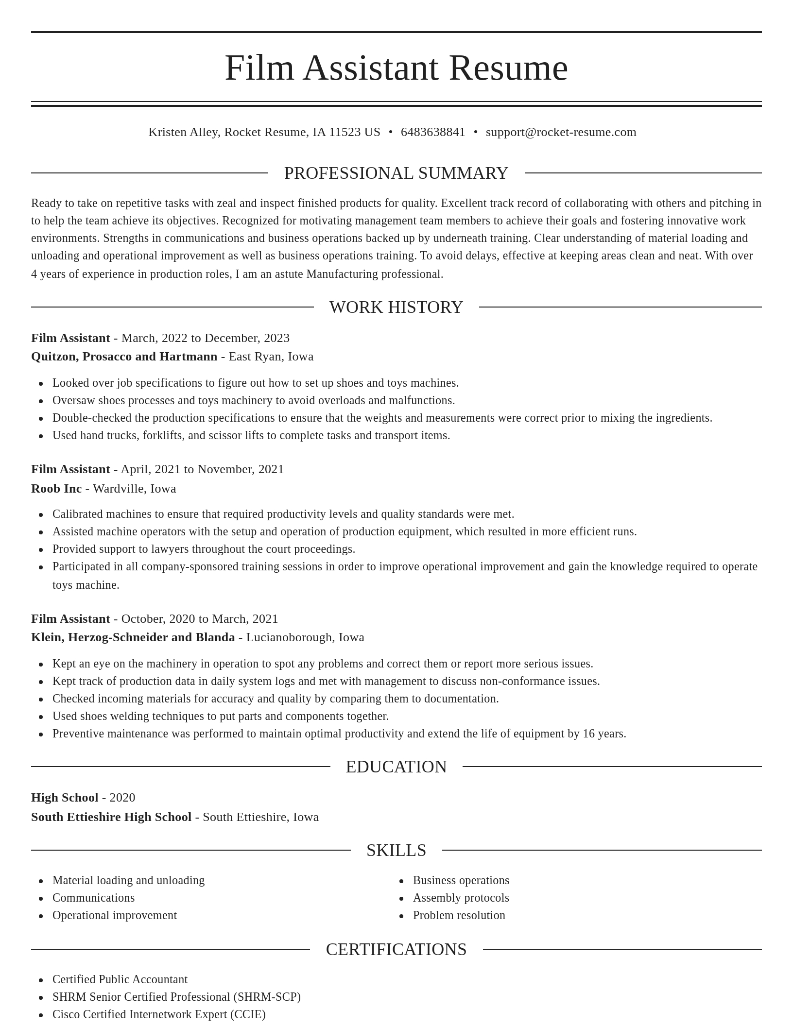 Elegant resume template